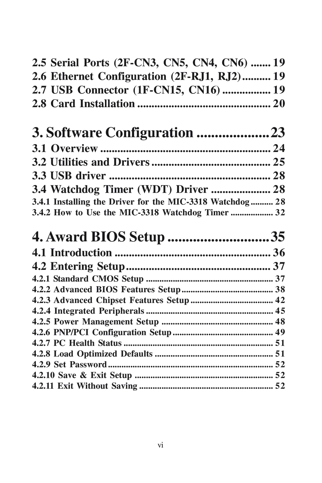 Advantech MIC-3318 manual Software Configuration 