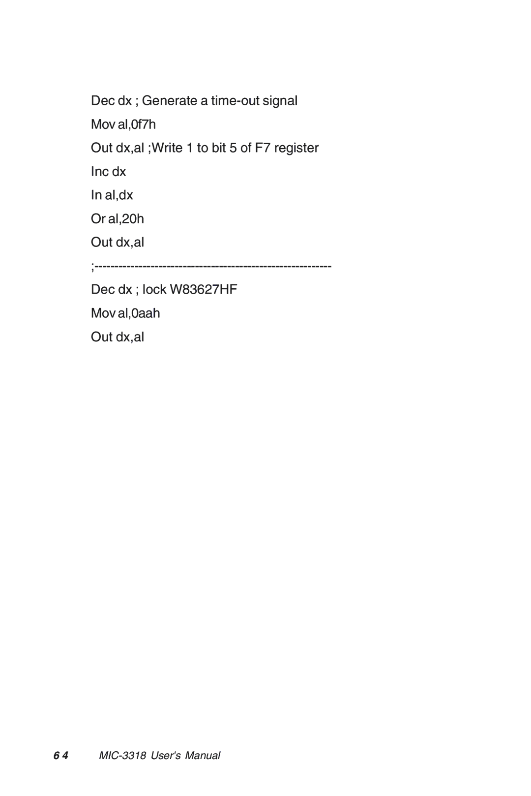 Advantech MIC-3318 manual 