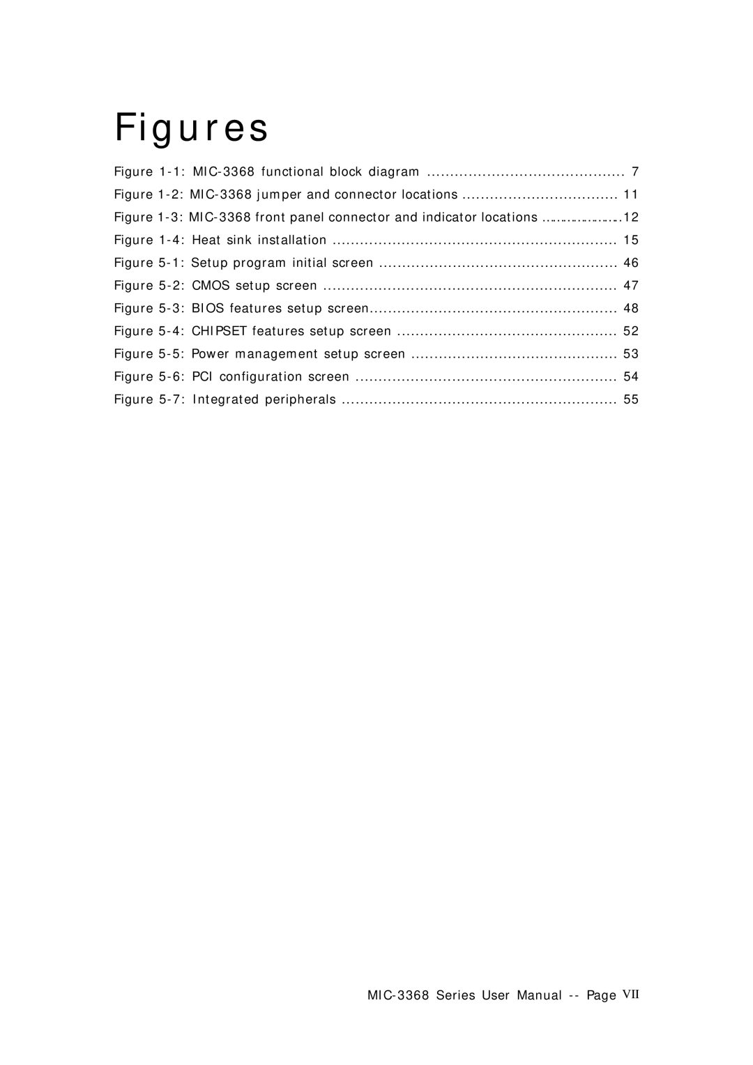 Advantech MIC-3368 manual Figures 