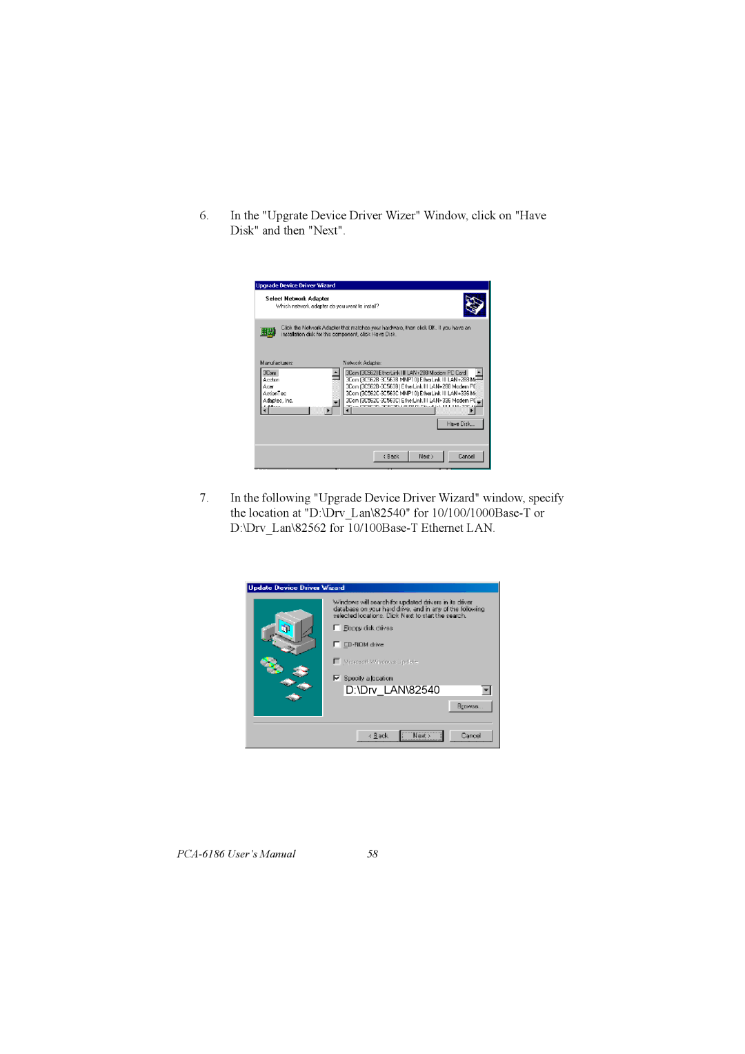 Advantech PCA-6186 user manual DrvLAN\82540 