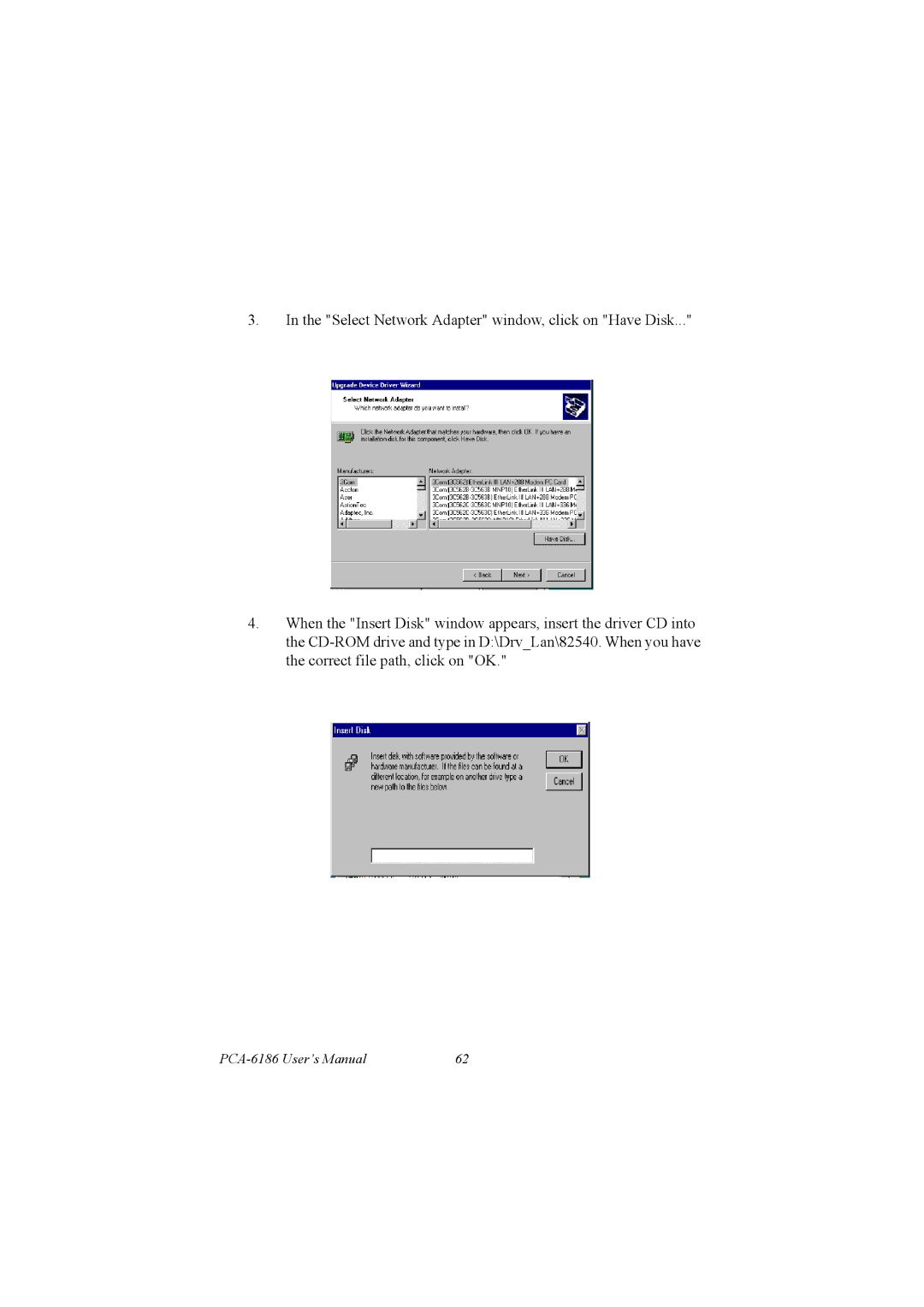 Advantech user manual PCA-6186 User’s Manual 