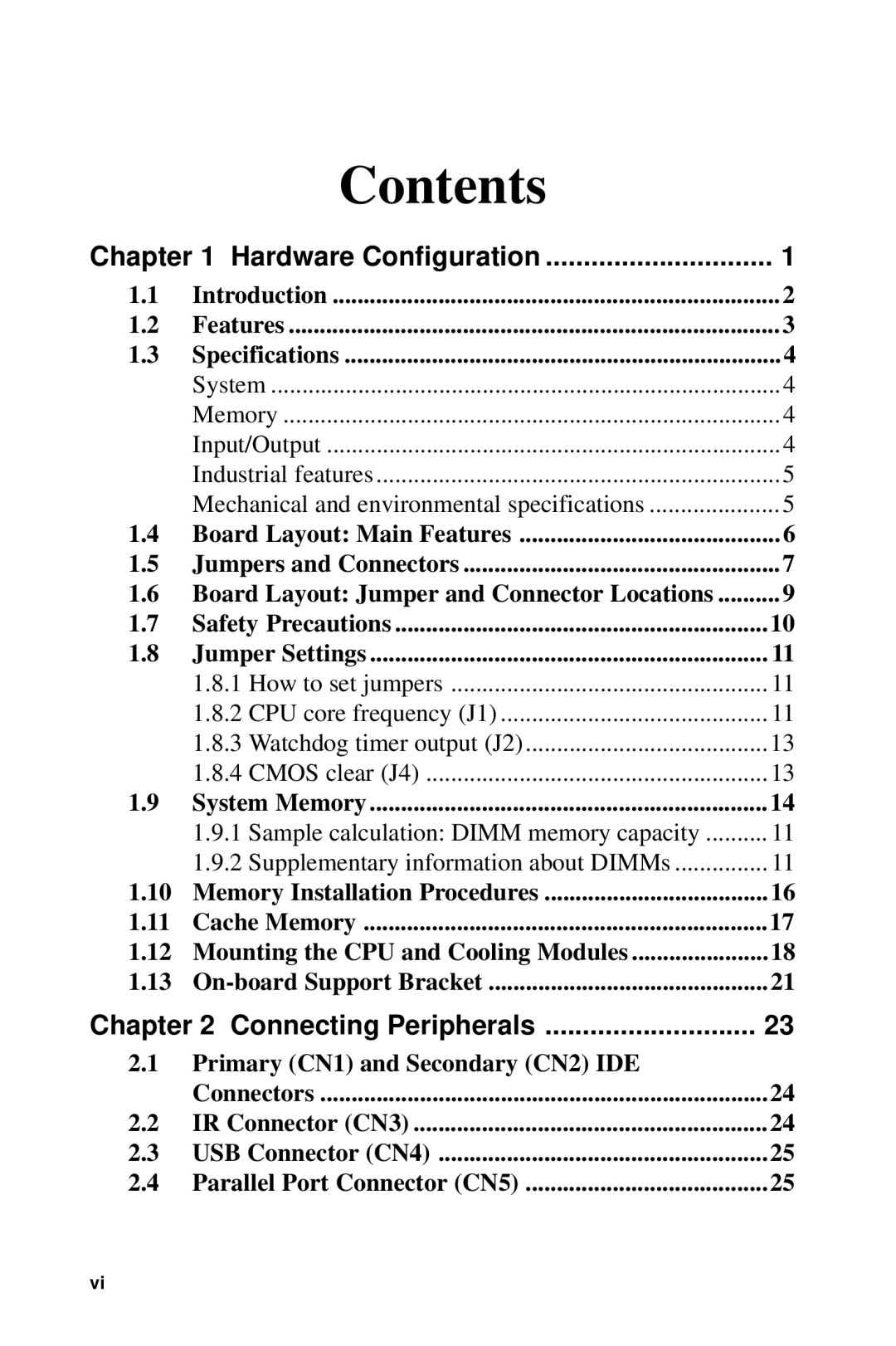 Advantech PCA-6275 manual Contents 