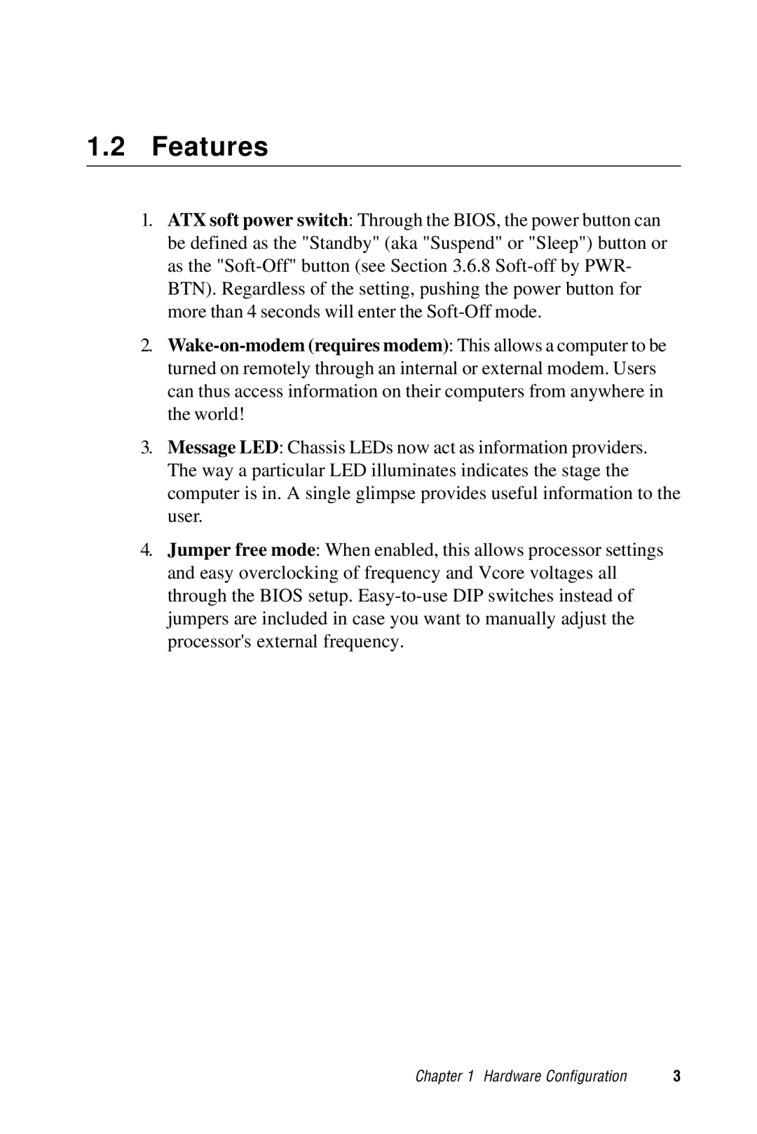 Advantech PCA-6359 user manual Features 