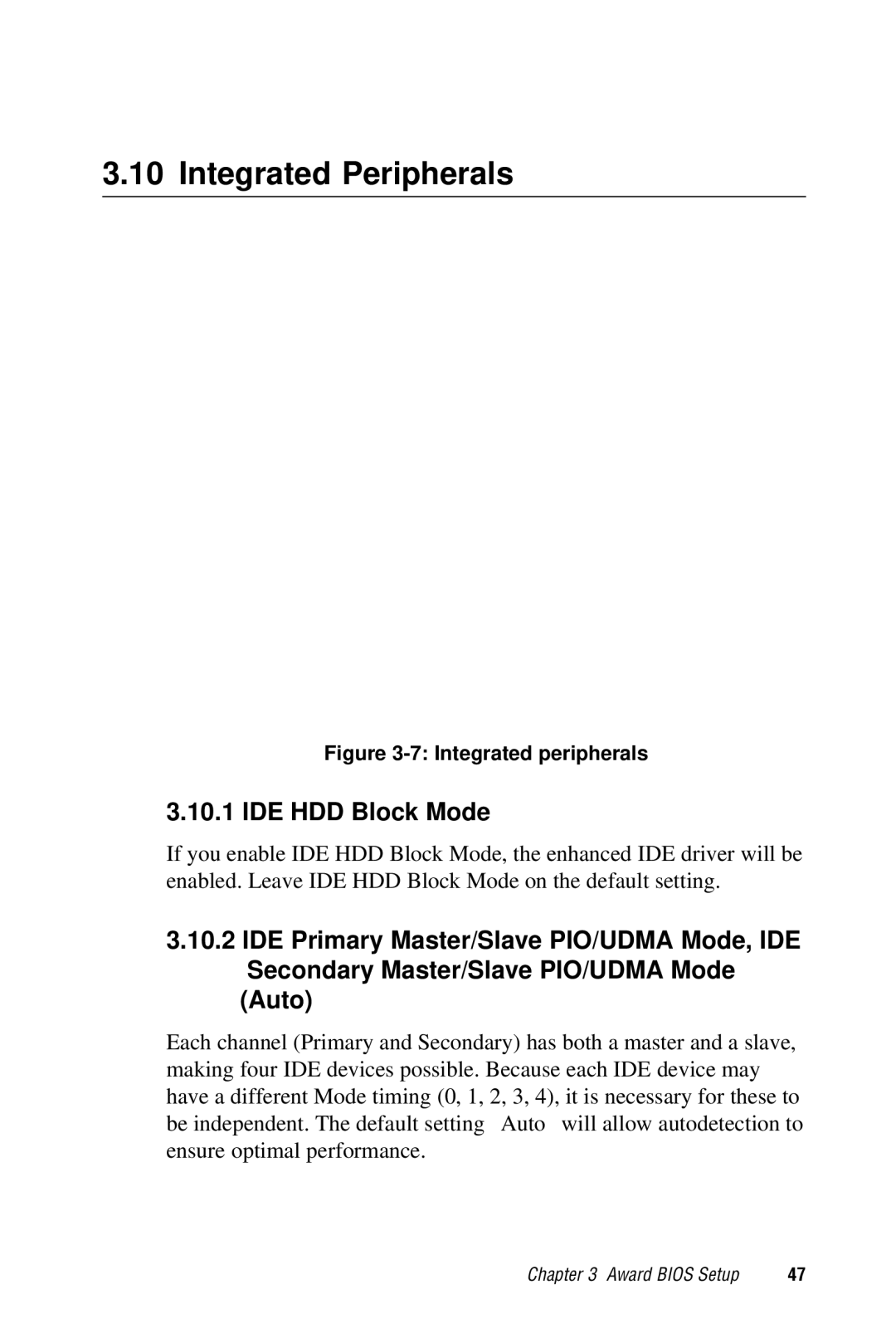 Advantech PCA-6359 user manual Integrated Peripherals, IDE HDD Block Mode 