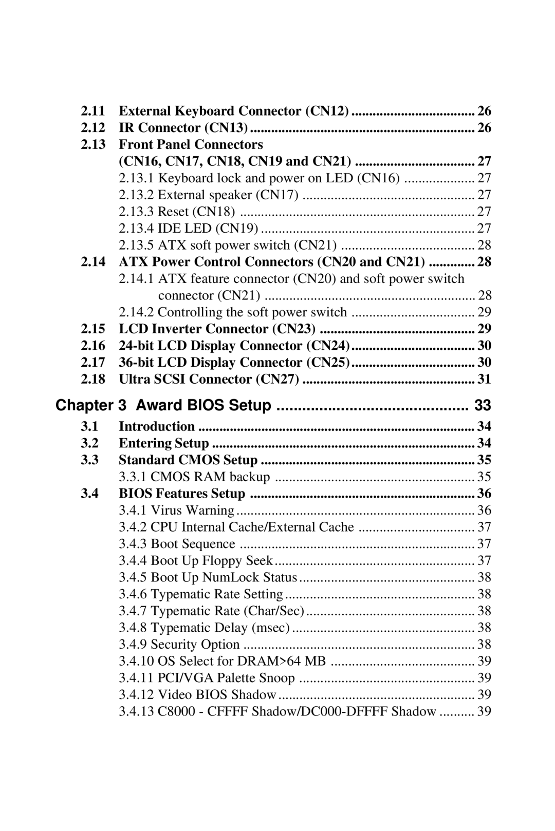 Advantech PCA-6359 user manual Award Bios Setup, ATX Power Control Connectors CN20 and CN21 