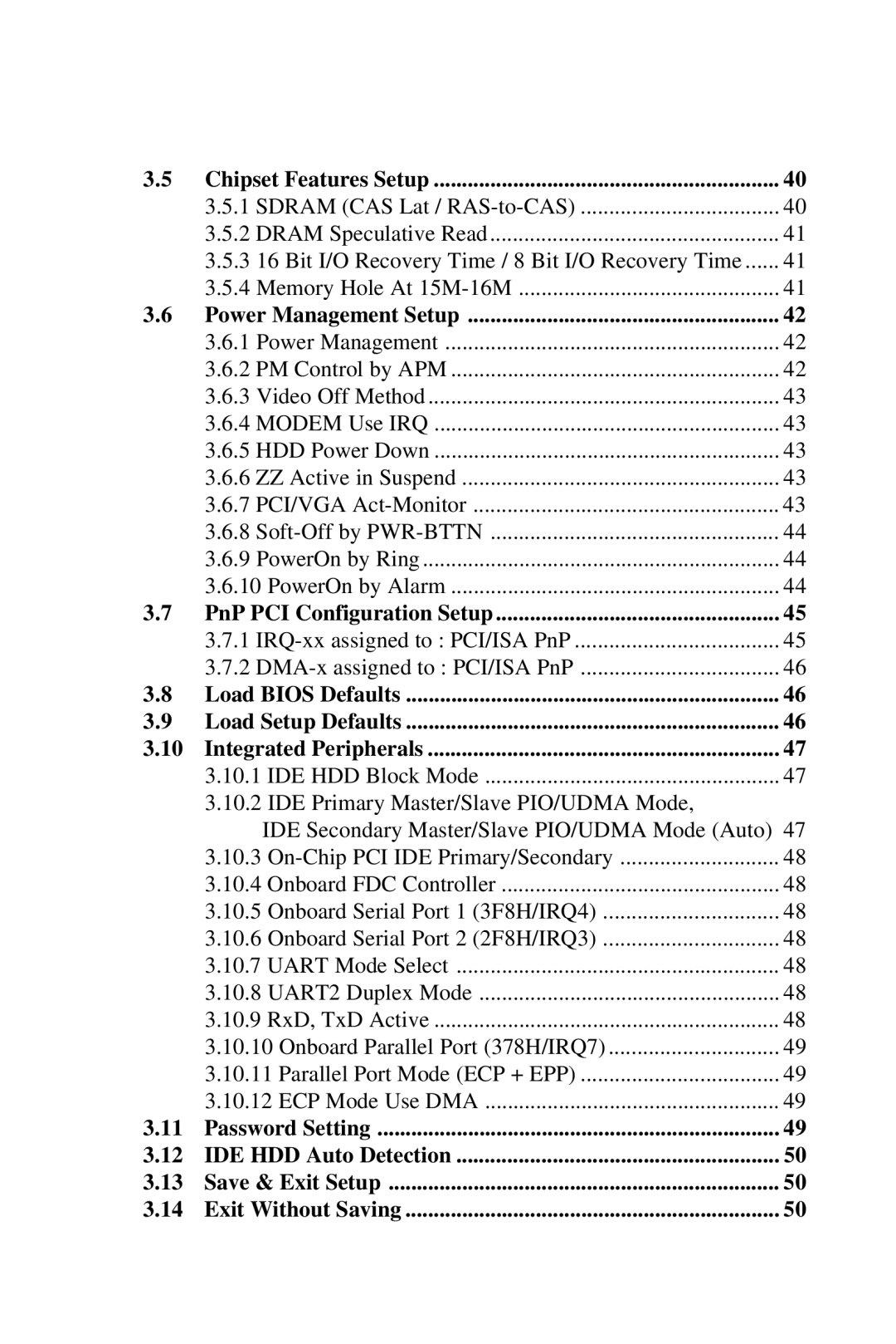 Advantech PCA-6359 user manual PnP PCI Configuration Setup 