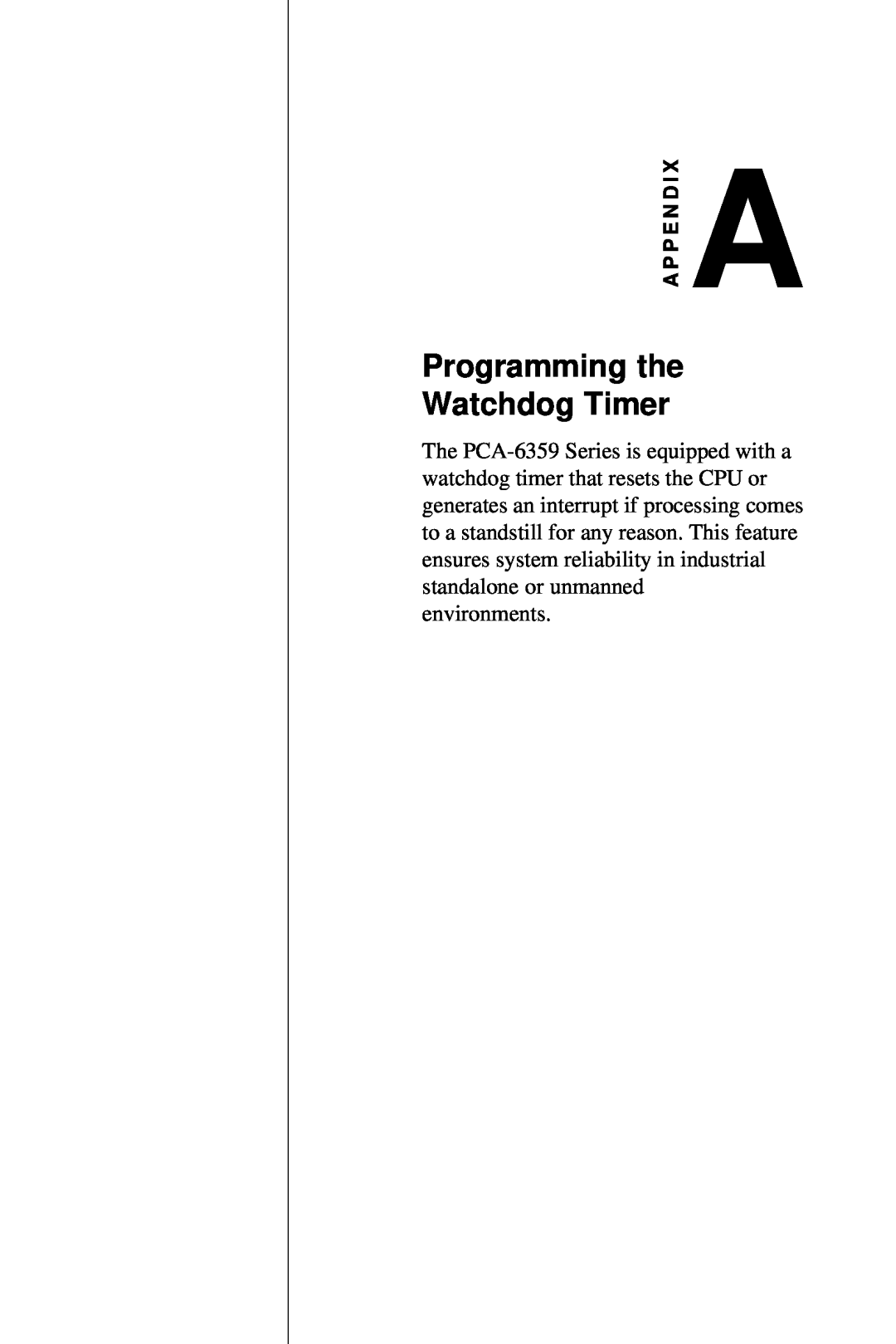 Advantech PCA-6359 user manual Programming the Watchdog Timer 