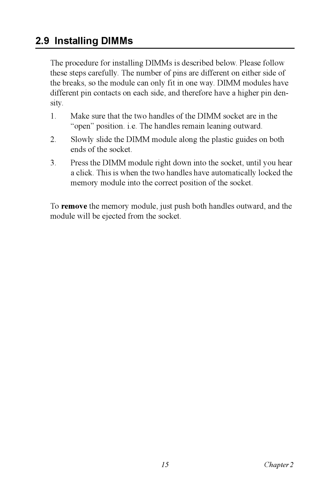 Advantech PCA-6774 user manual Installing DIMMs 