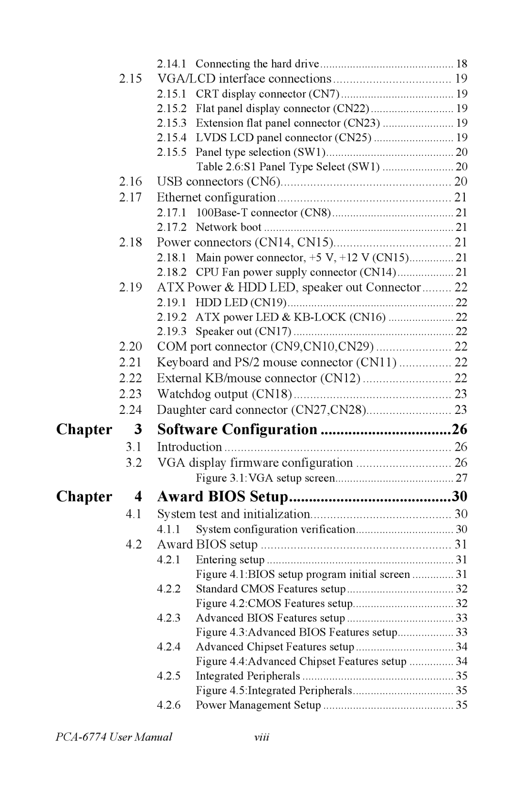 Advantech PCA-6774 user manual Chapter Software Configuration 