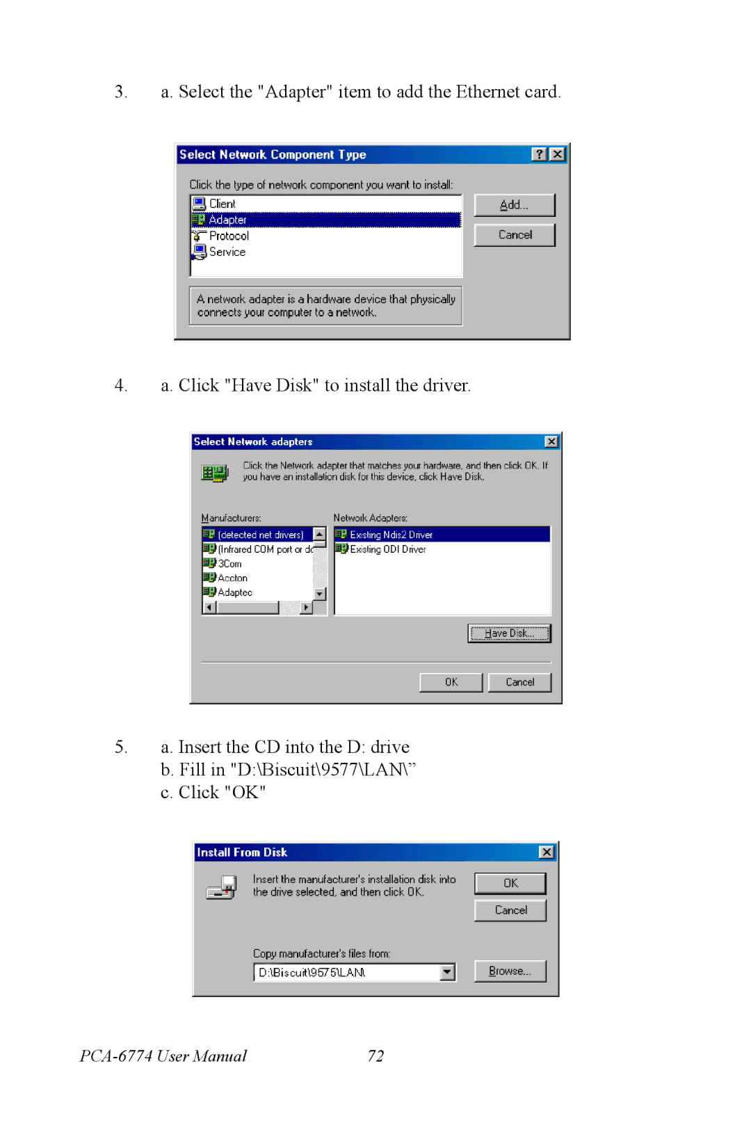 Advantech PCA-6774 user manual 