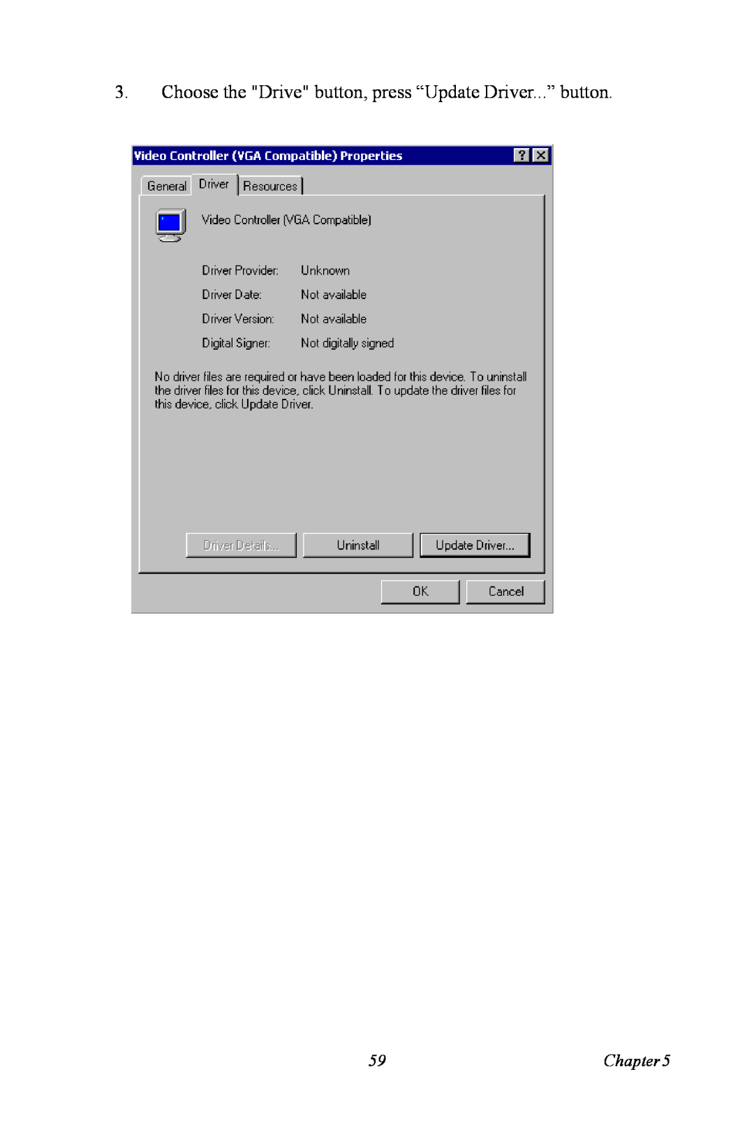 Advantech PCA-6774 user manual Choose the Drive button, press “Update Driver...” button 