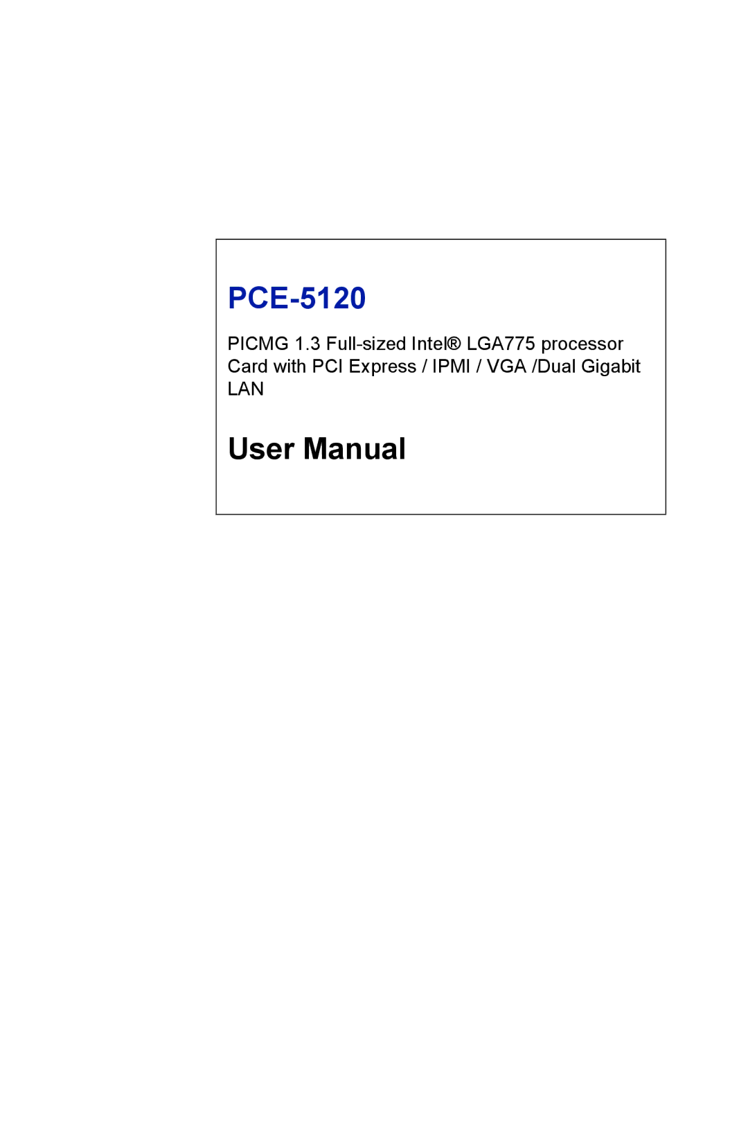 Advantech PCE-5120 user manual 