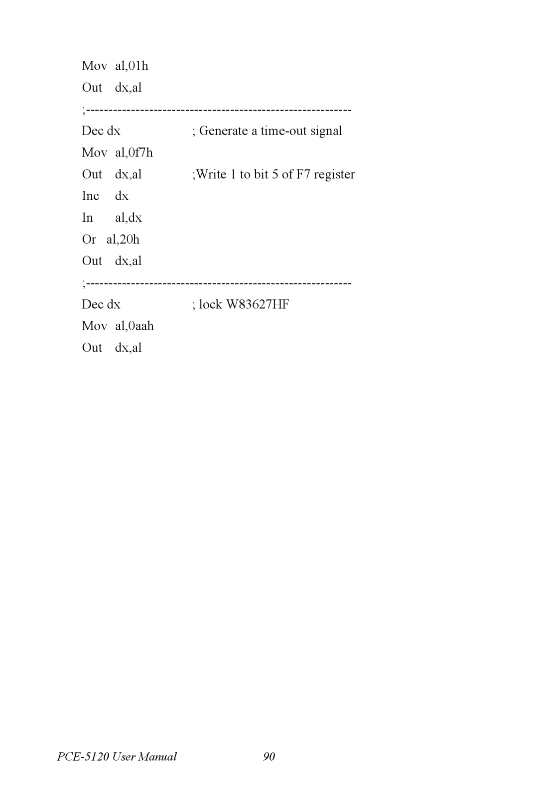 Advantech PCE-5120 user manual 