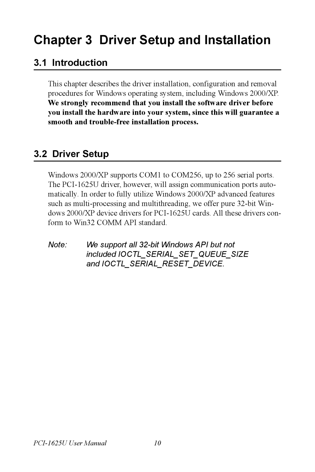 Advantech PCI-1625U user manual Introduction, Driver Setup 