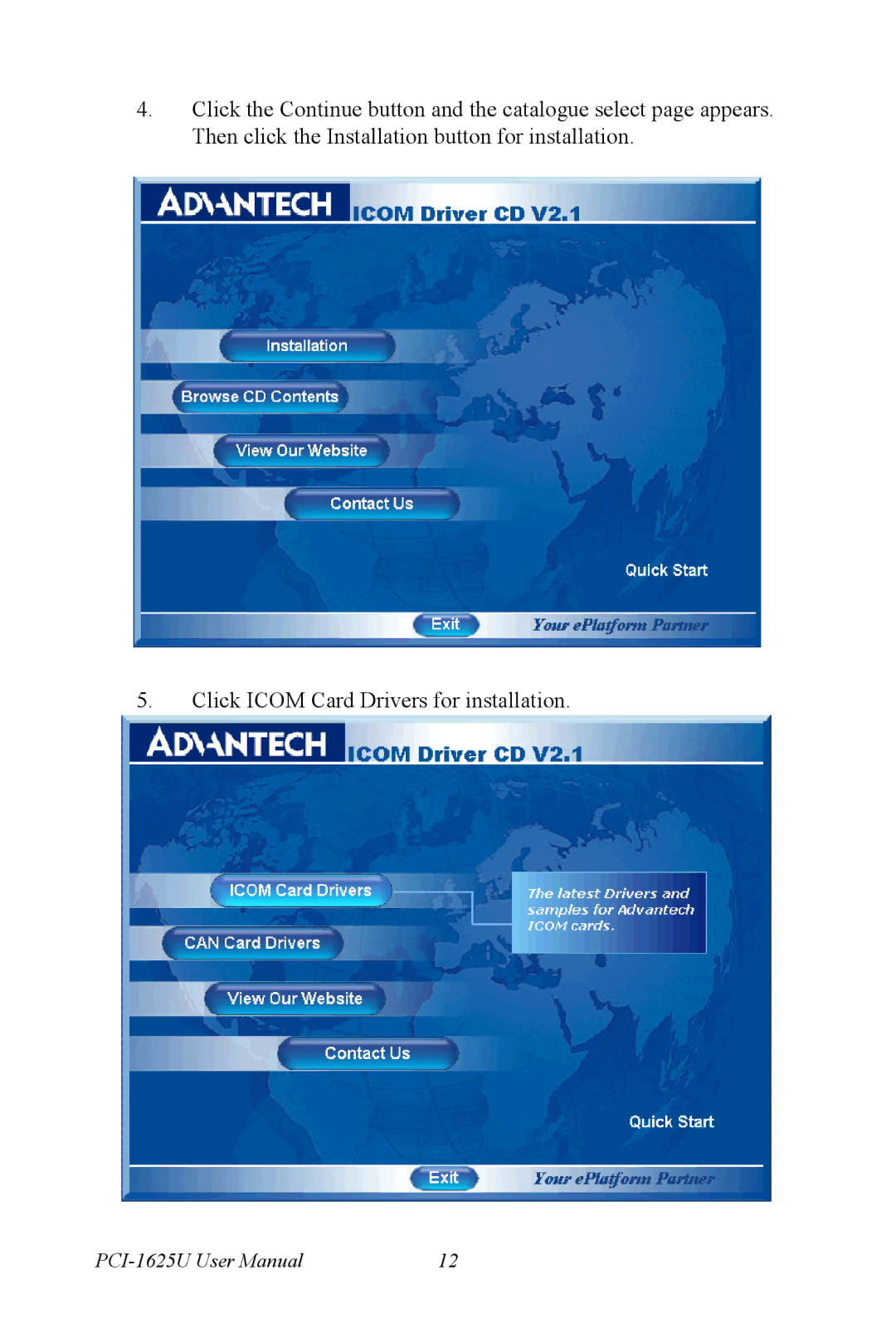 Advantech PCI-1625U user manual 