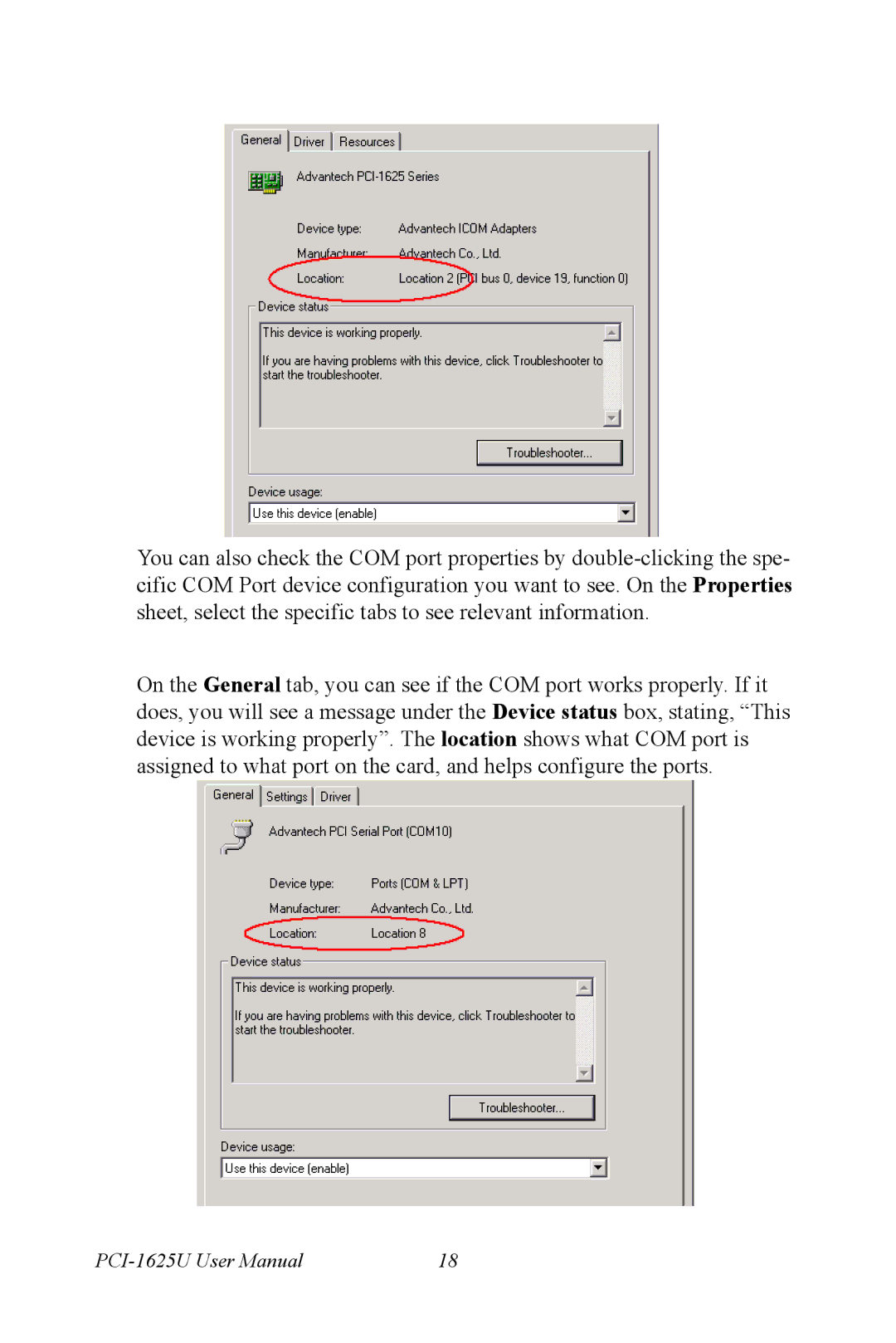 Advantech PCI-1625U user manual 