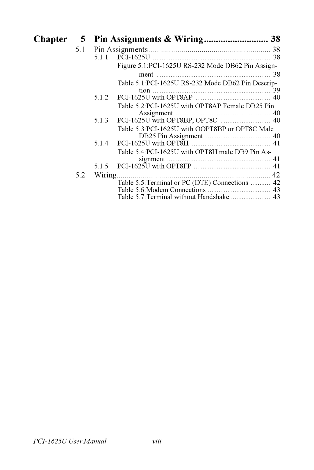 Advantech PCI-1625U user manual Pin Assignments & Wiring 