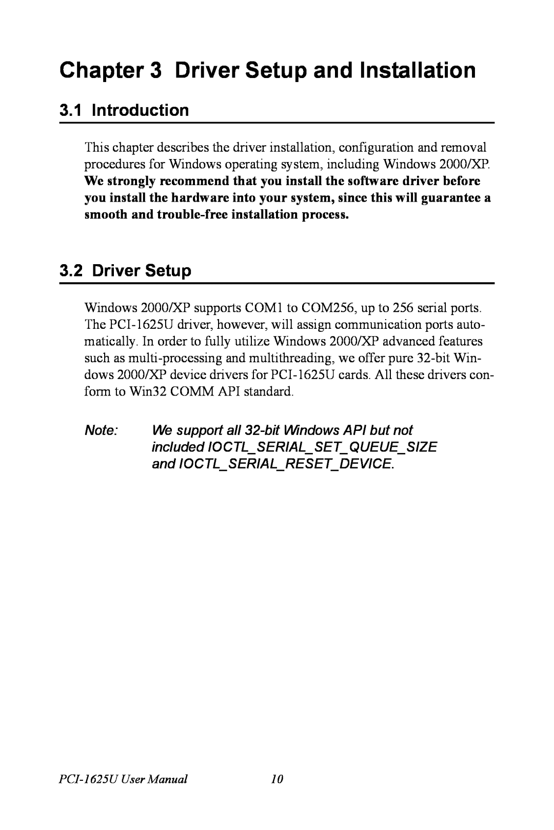 Advantech PCI-1625U user manual Driver Setup and Installation, Introduction 
