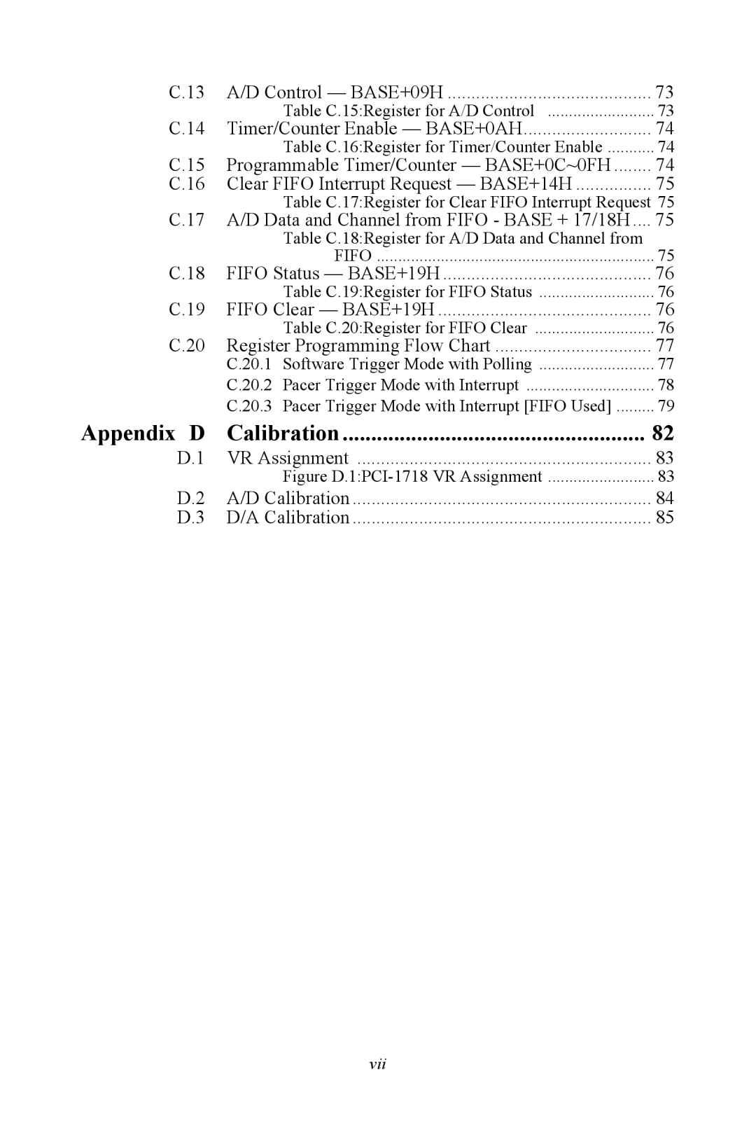 Advantech PCI-1718 Series user manual Appendix D Calibration 