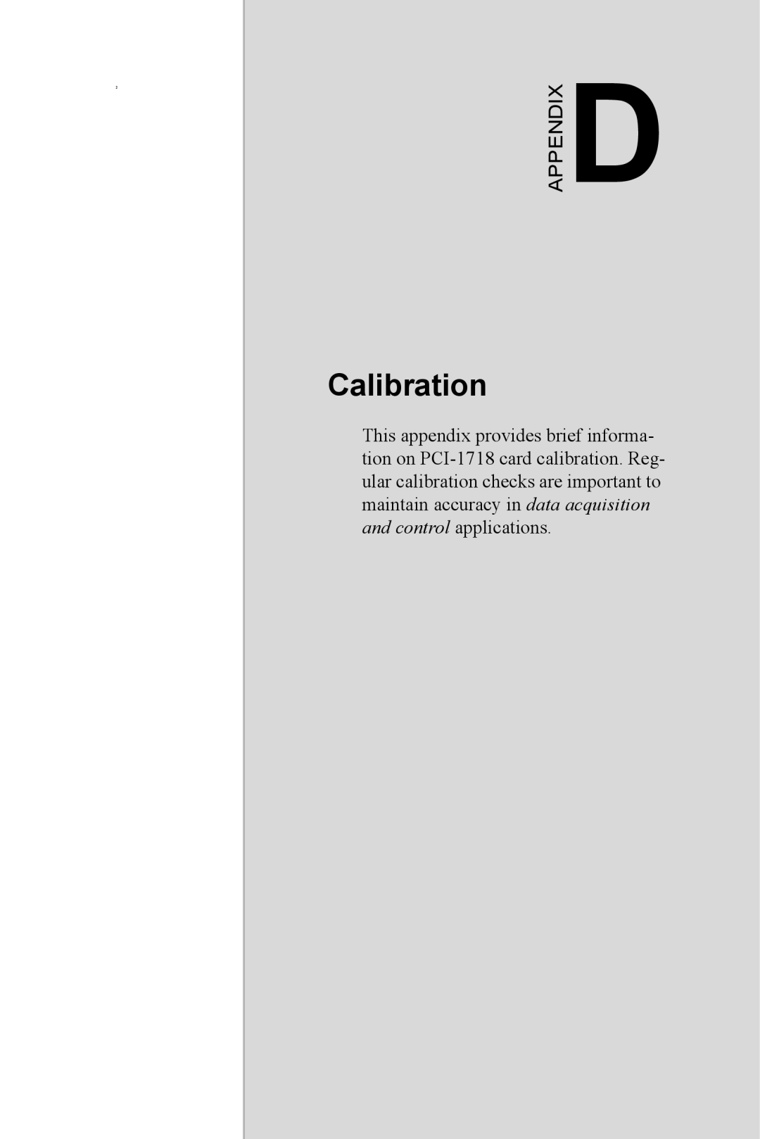 Advantech PCI-1718 Series user manual Calibration 