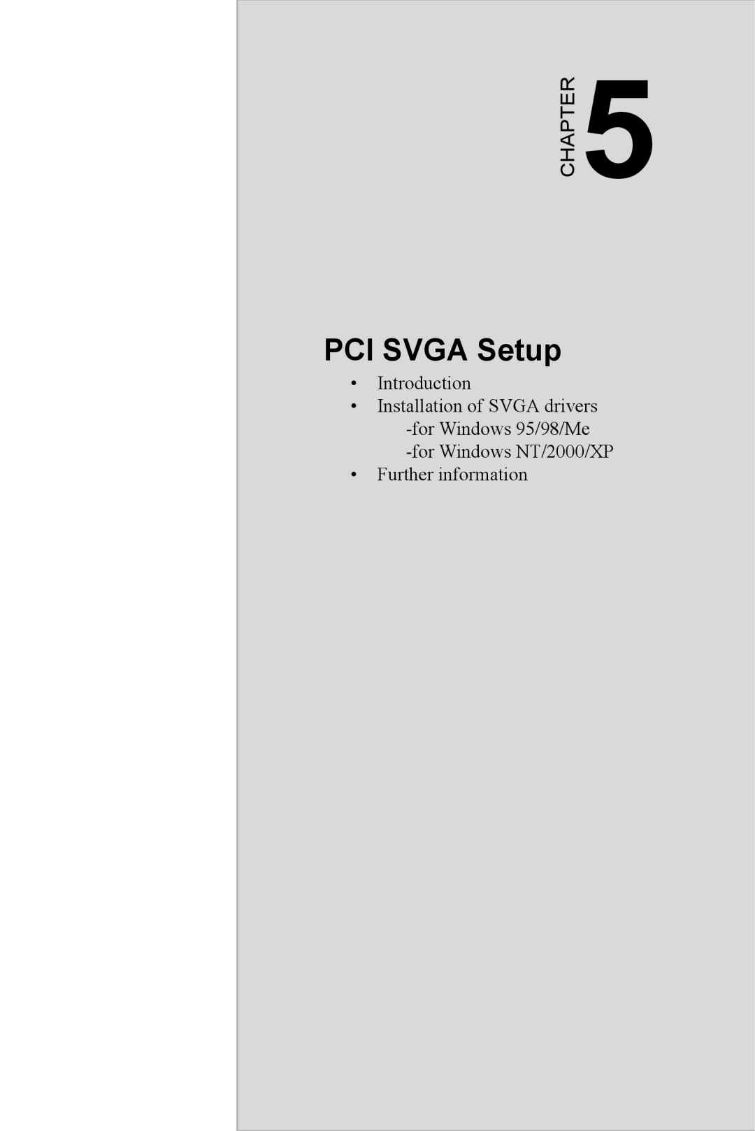 Advantech PCI-6872 user manual PCI Svga Setup 