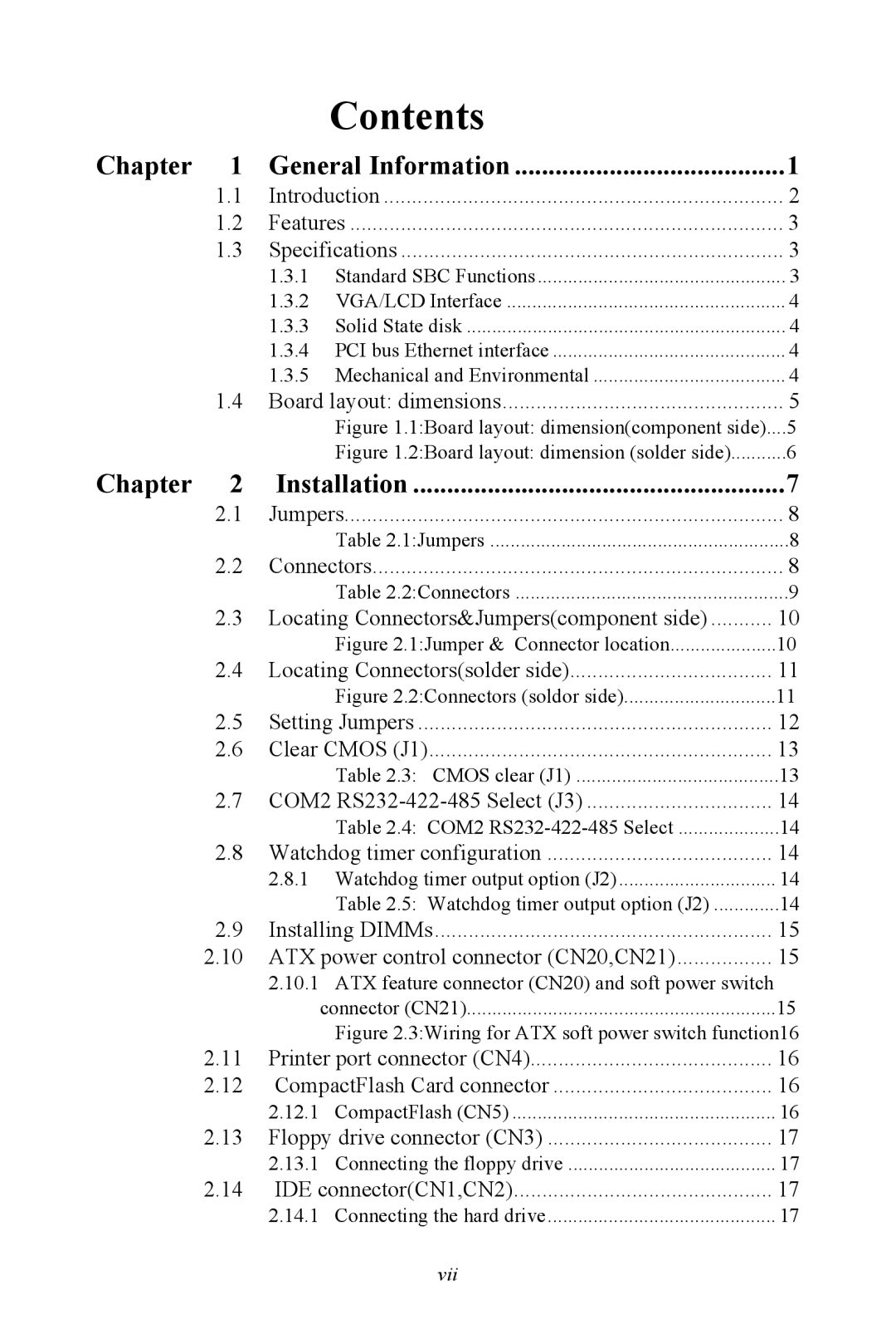 Advantech PCI-6872 user manual Contents 