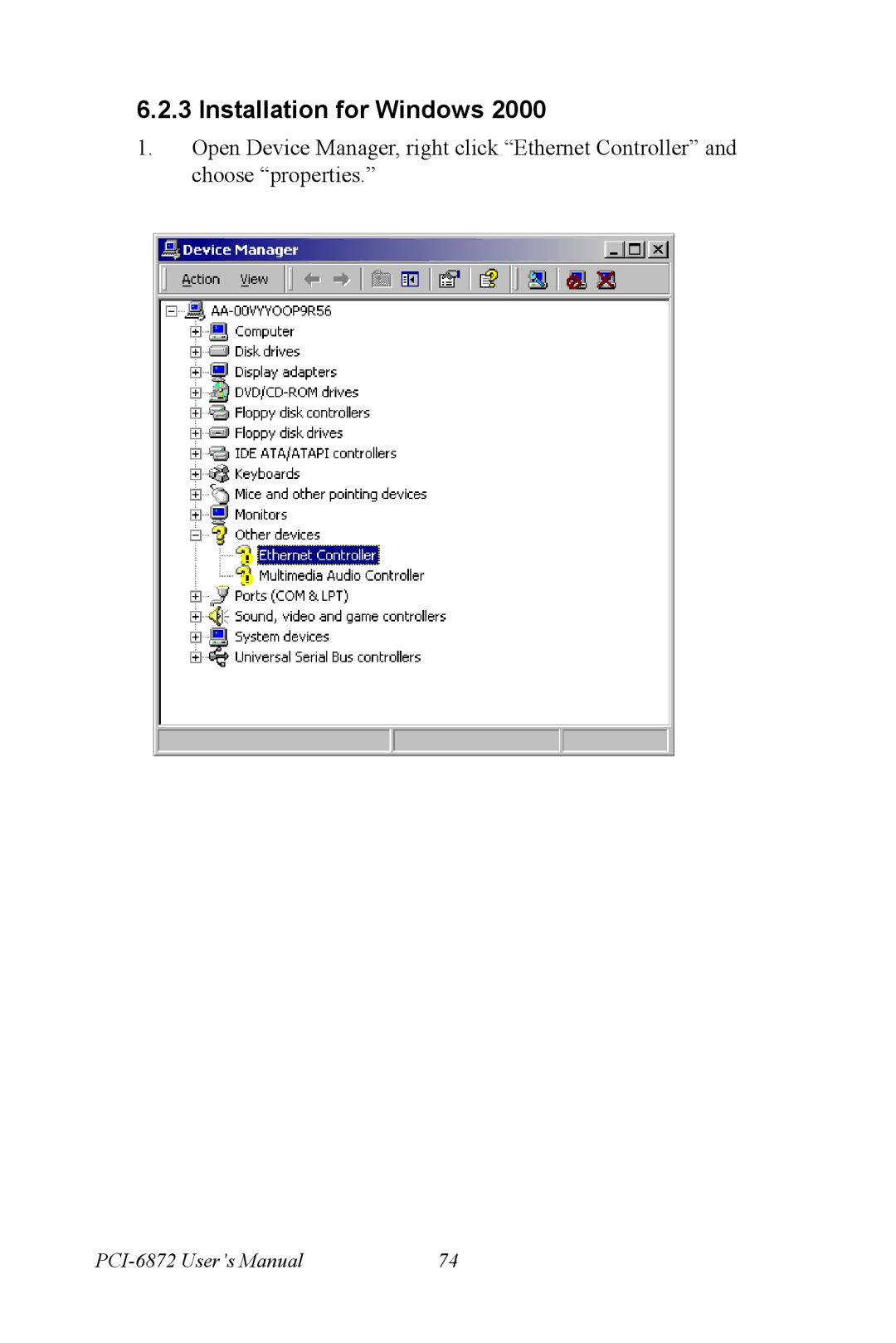 Advantech PCI-6872 user manual Installation for Windows 