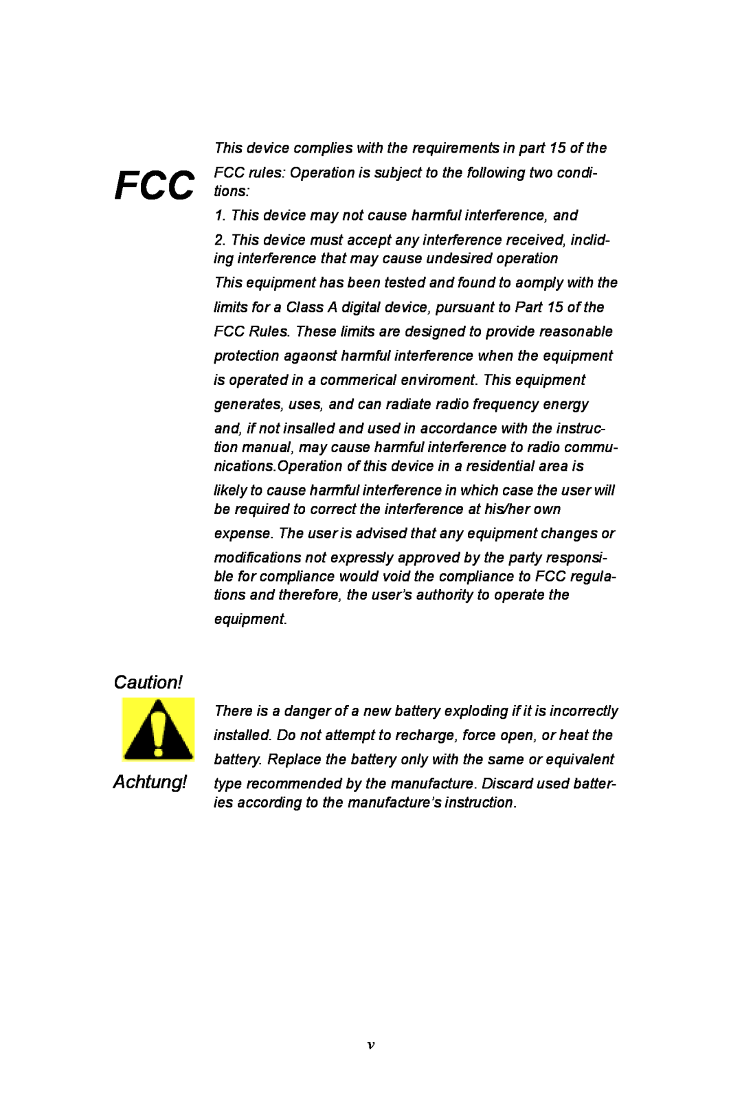 Advantech PCI-6872 user manual Achtung 