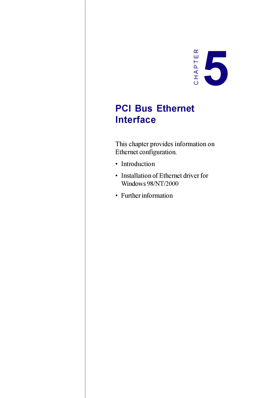 Advantech PCM-3350 Series user manual PCI Bus Ethernet Interface 