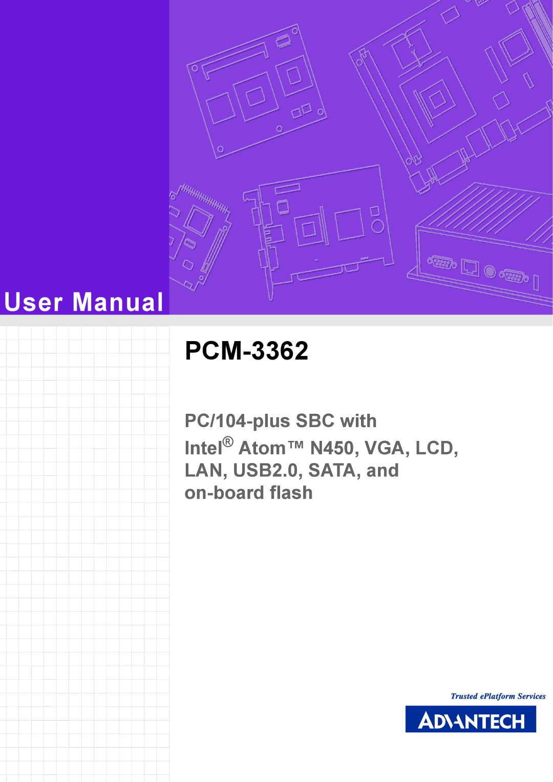 Advantech PCM-3362 user manual 