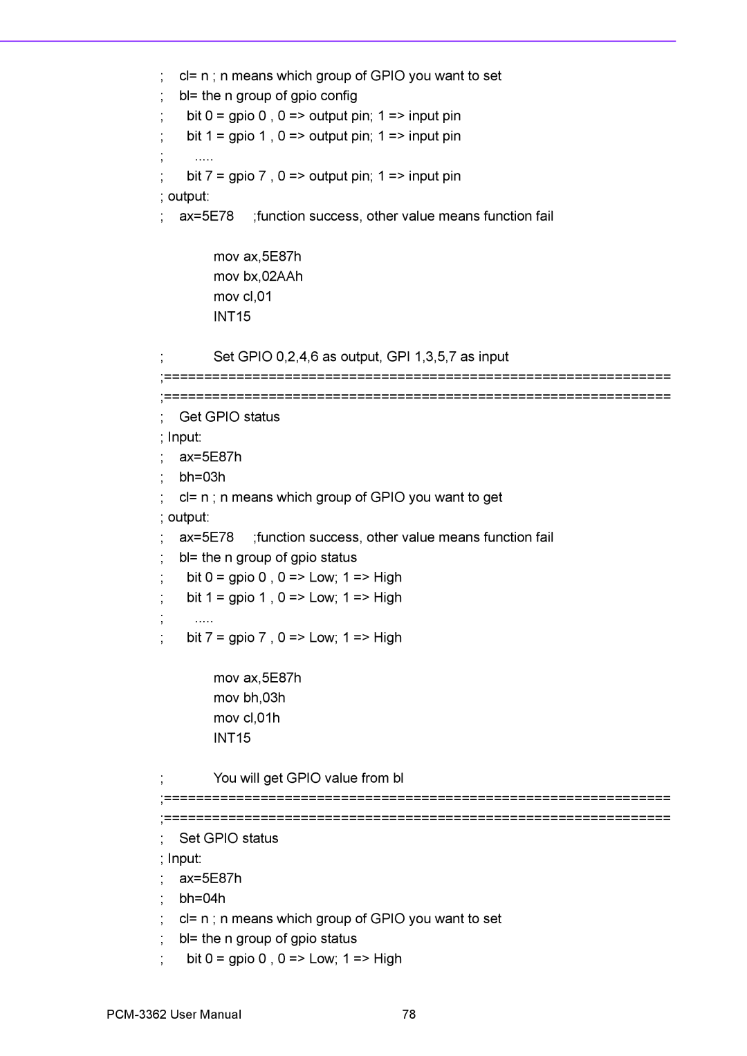 Advantech PCM-3362 user manual 