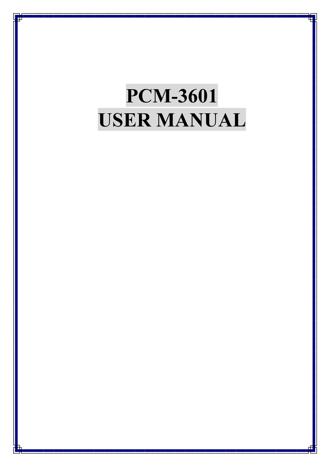 Advantech PCM-3601 user manual 