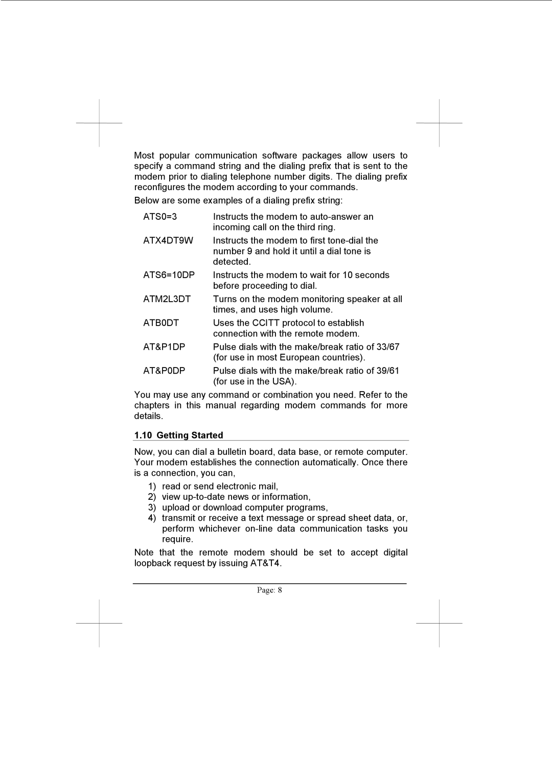 Advantech PCM-3601 user manual AT&P0DP, Getting Started 