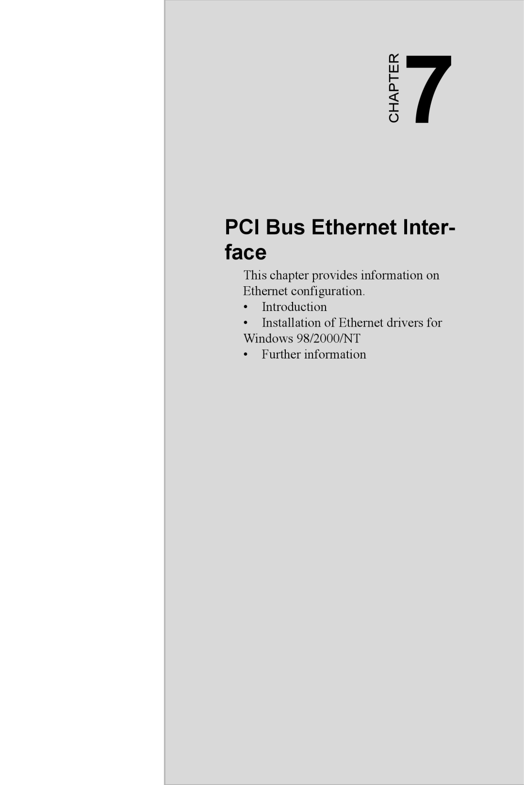 Advantech PCM-9372 user manual PCI Bus Ethernet Inter- face 