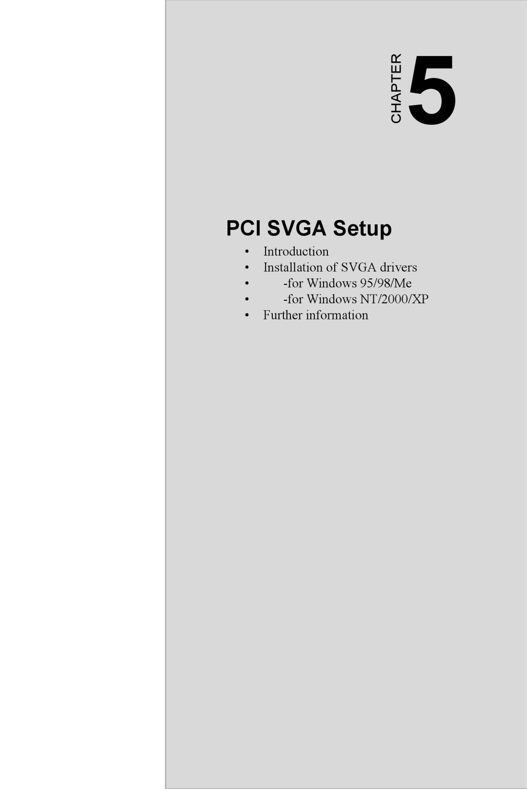 Advantech PCM-9372 user manual PCI Svga Setup 