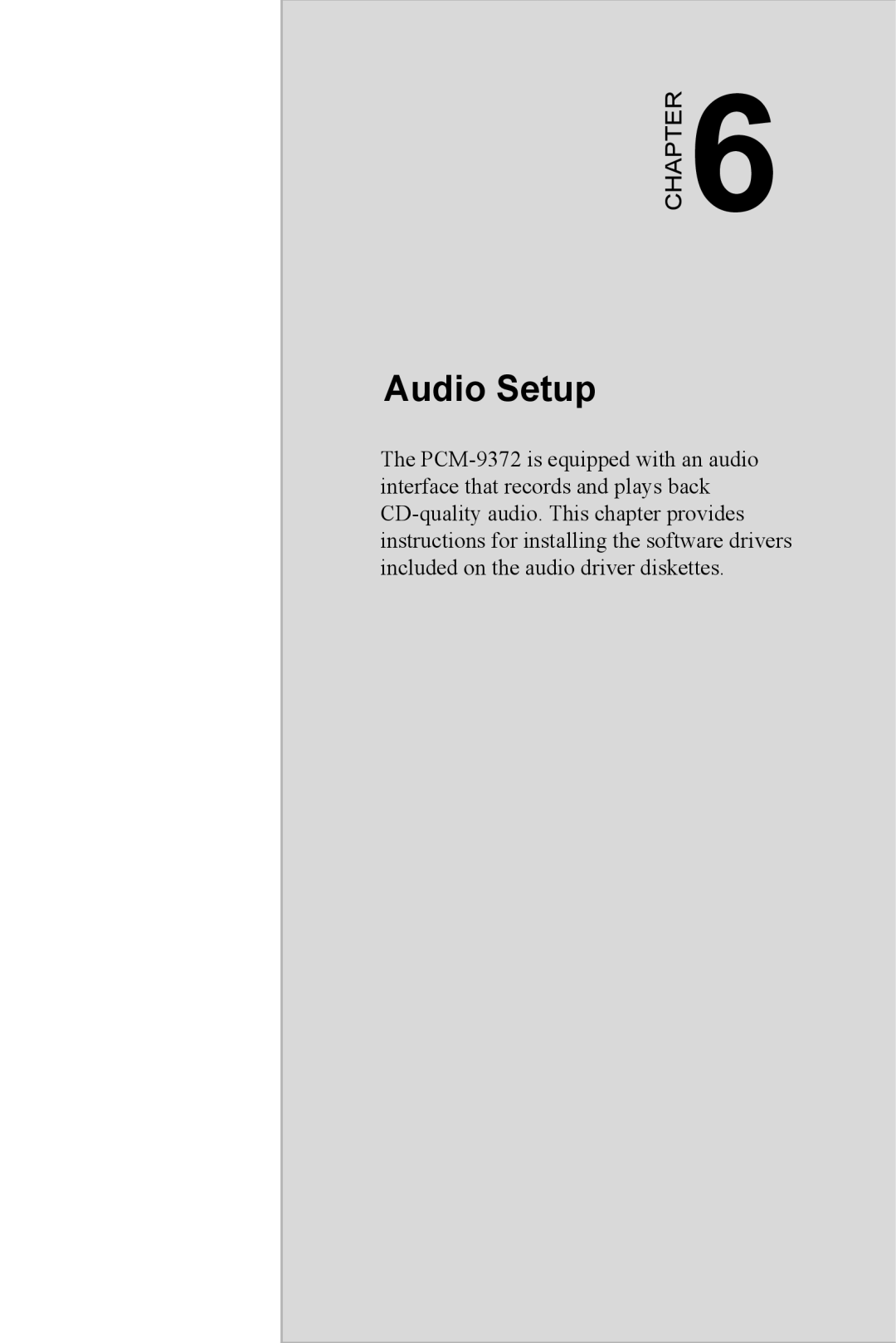 Advantech PCM-9372 user manual Audio Setup 