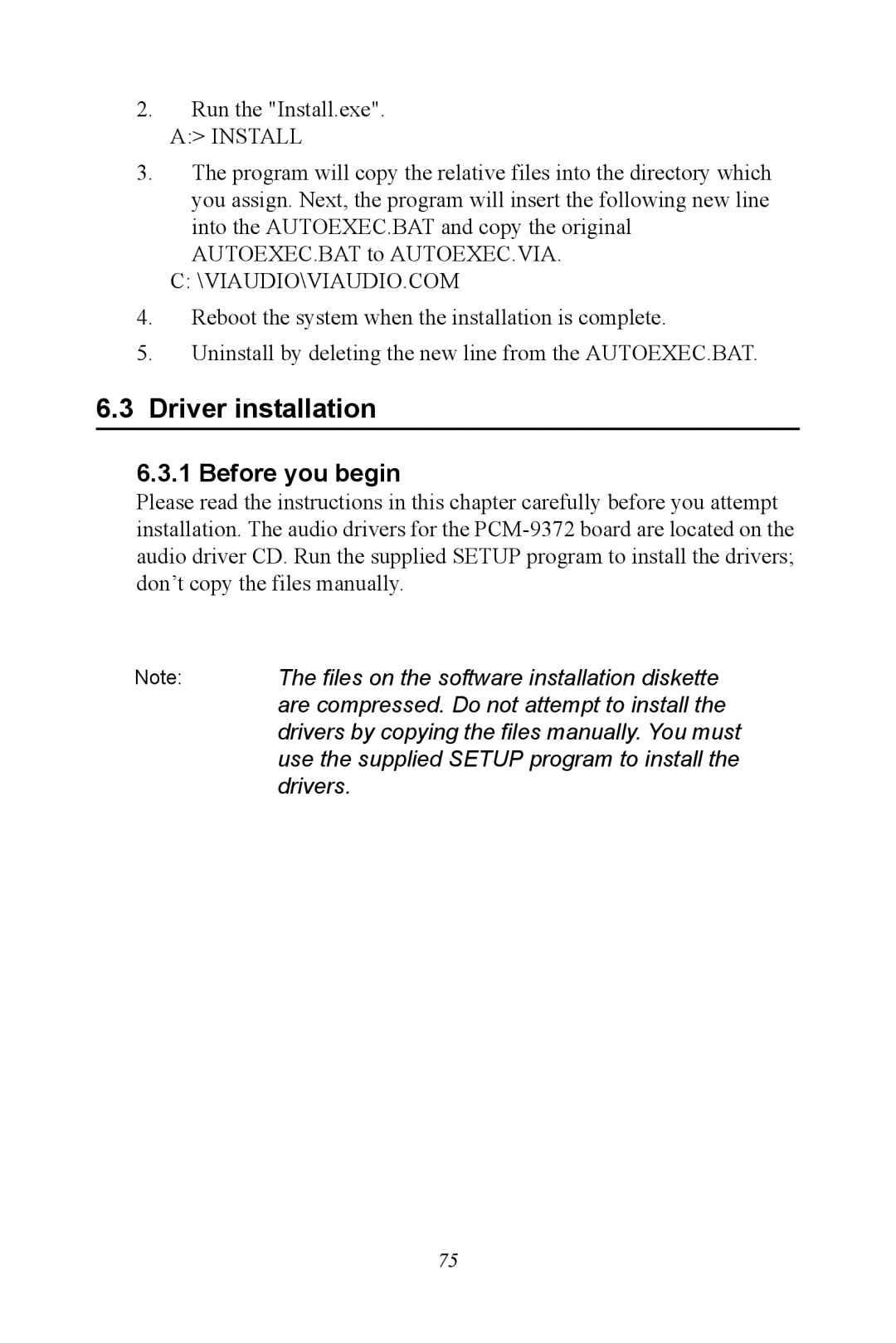 Advantech PCM-9372 user manual Driver installation, Before you begin 