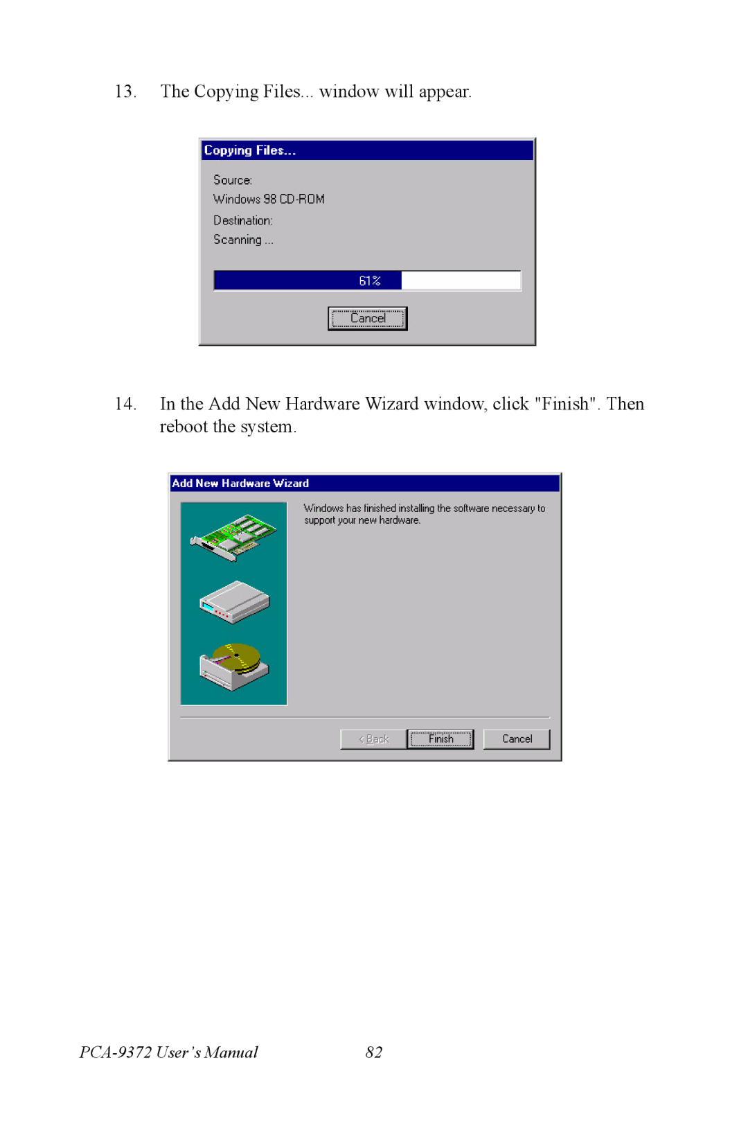 Advantech PCM-9372 user manual PCA-9372 User’s Manual 