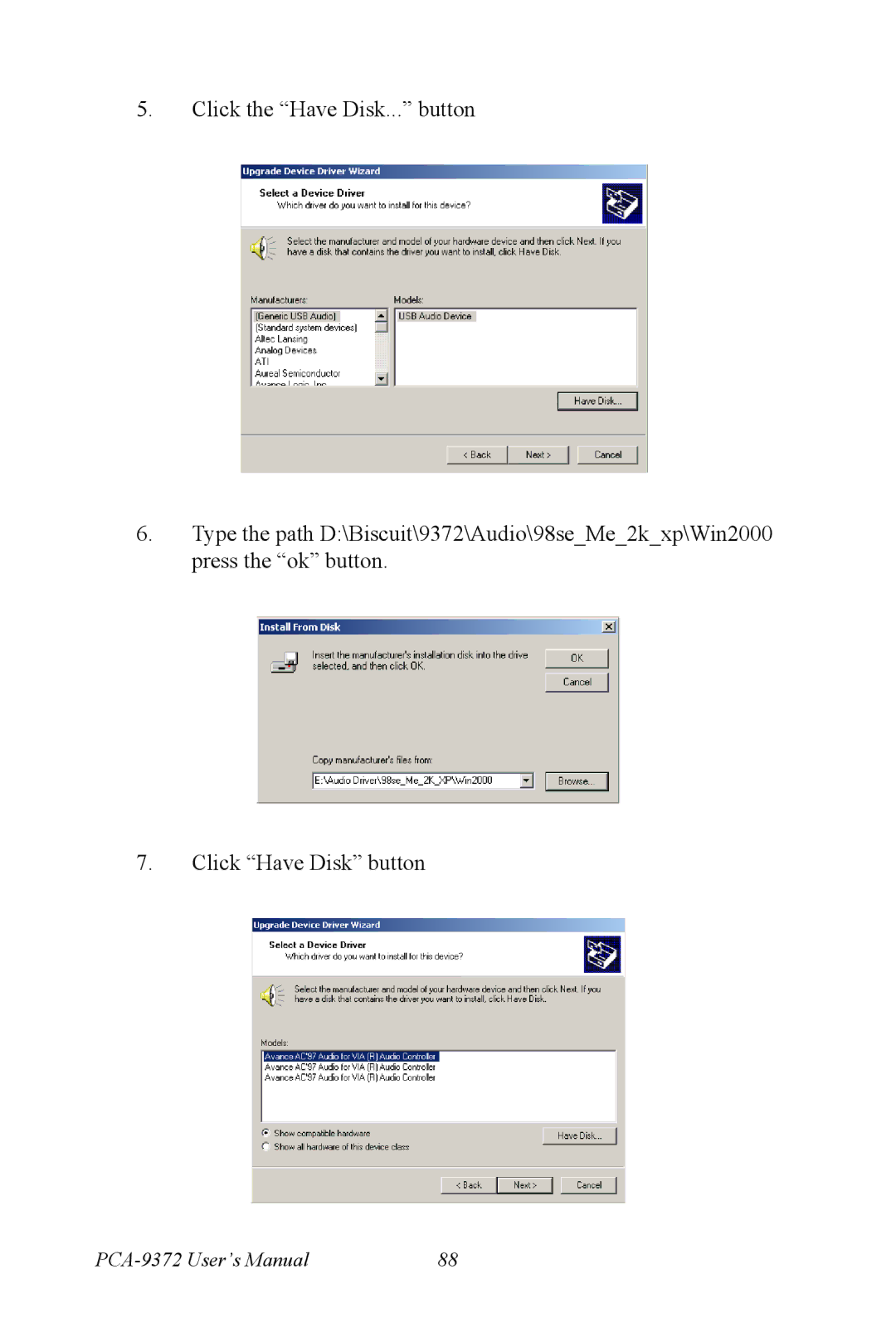 Advantech PCM-9372 user manual PCA-9372 User’s Manual 