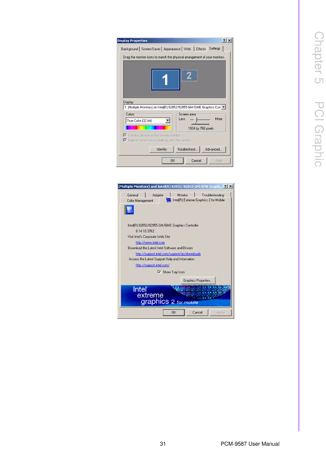 Advantech PCM-9587 user manual PCI Graphic 