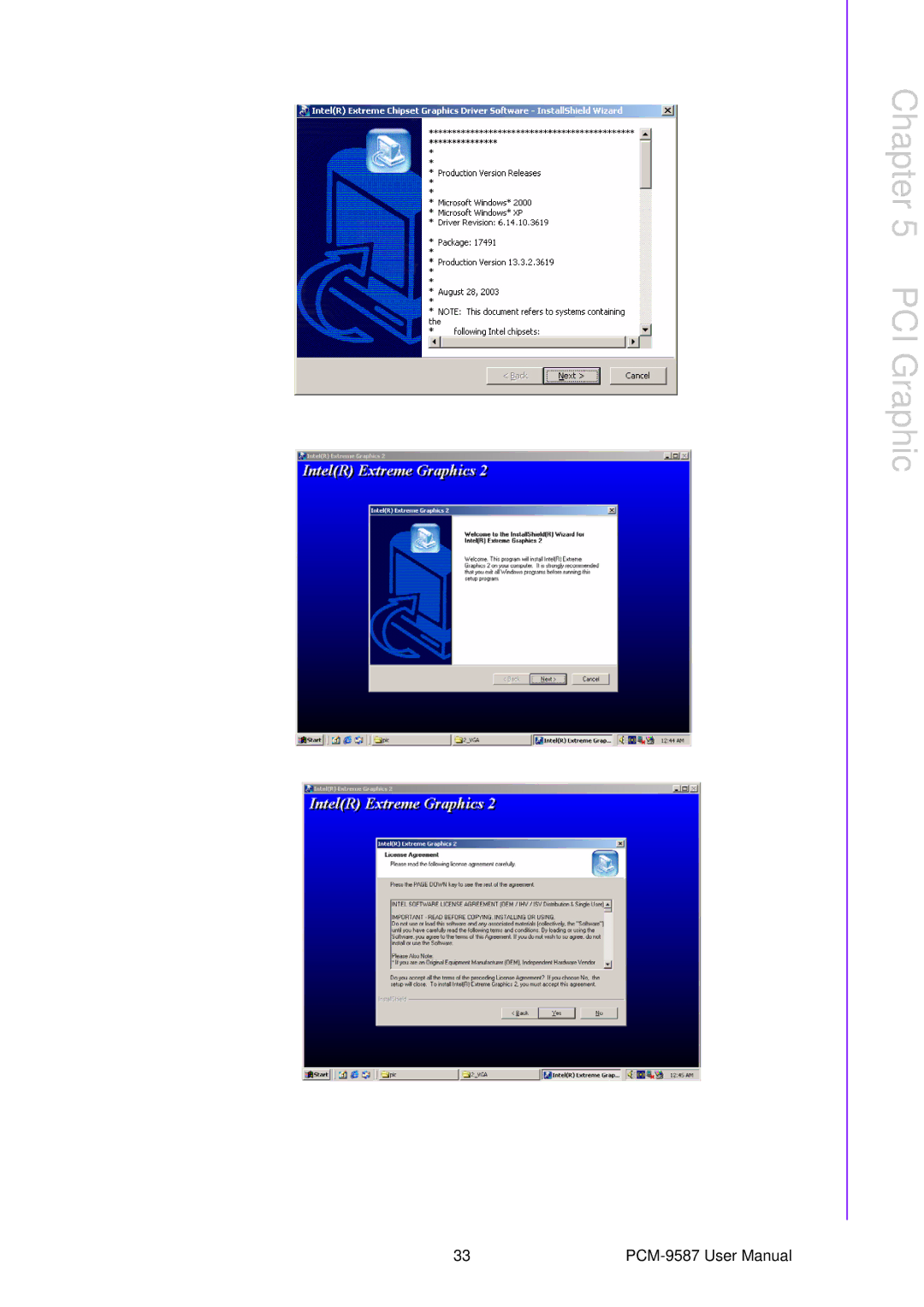 Advantech PCM-9587 user manual PCI Graphic 