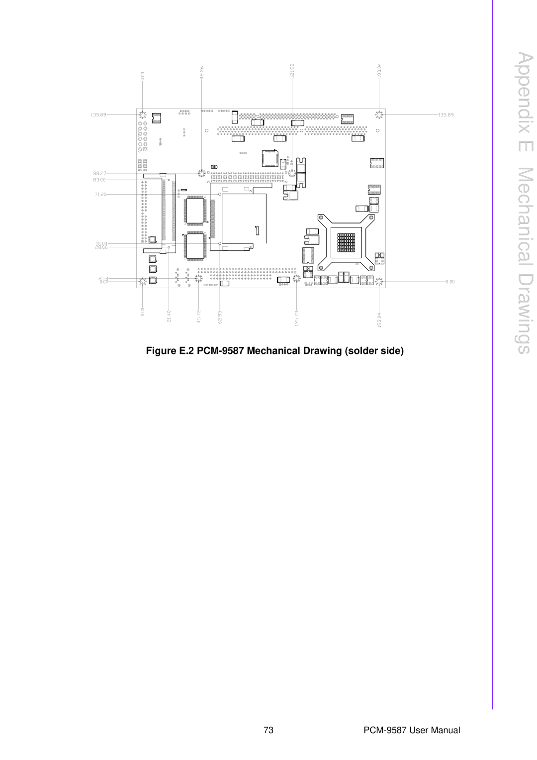 Advantech PCM-9587 user manual Appendix E Mechanical Drawings 