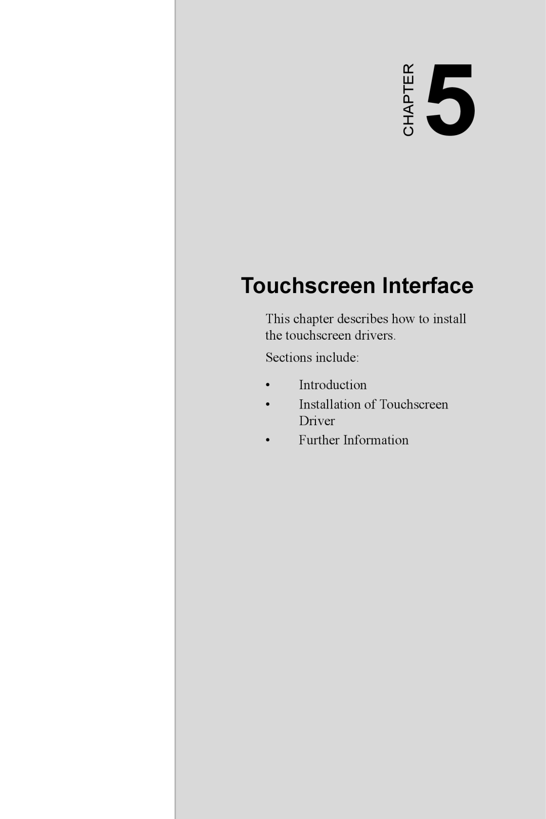 Advantech POC-195 user manual Touchscreen Interface 