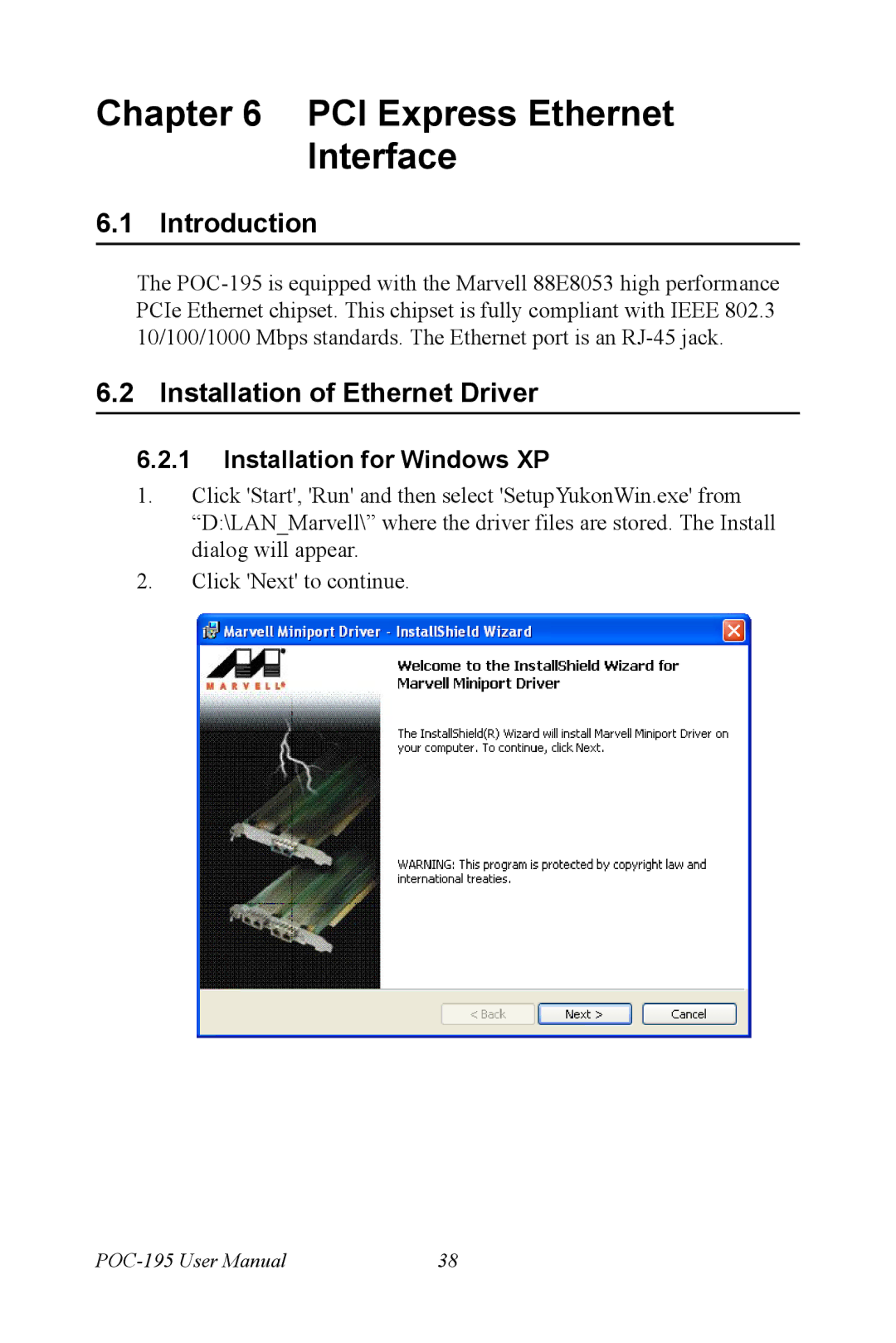 Advantech POC-195 user manual Introduction, Installation of Ethernet Driver 