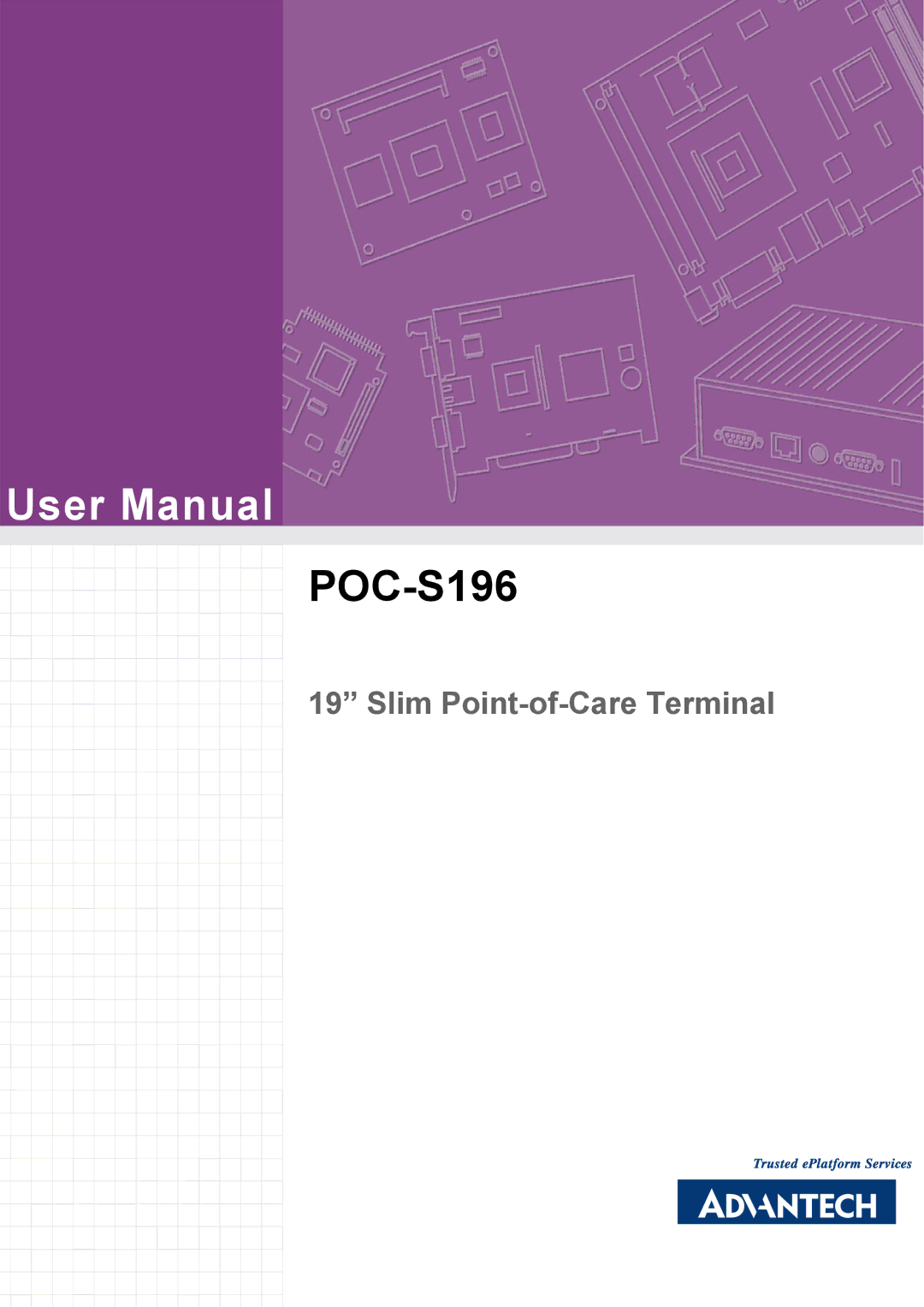 Advantech POC-S196 manual 