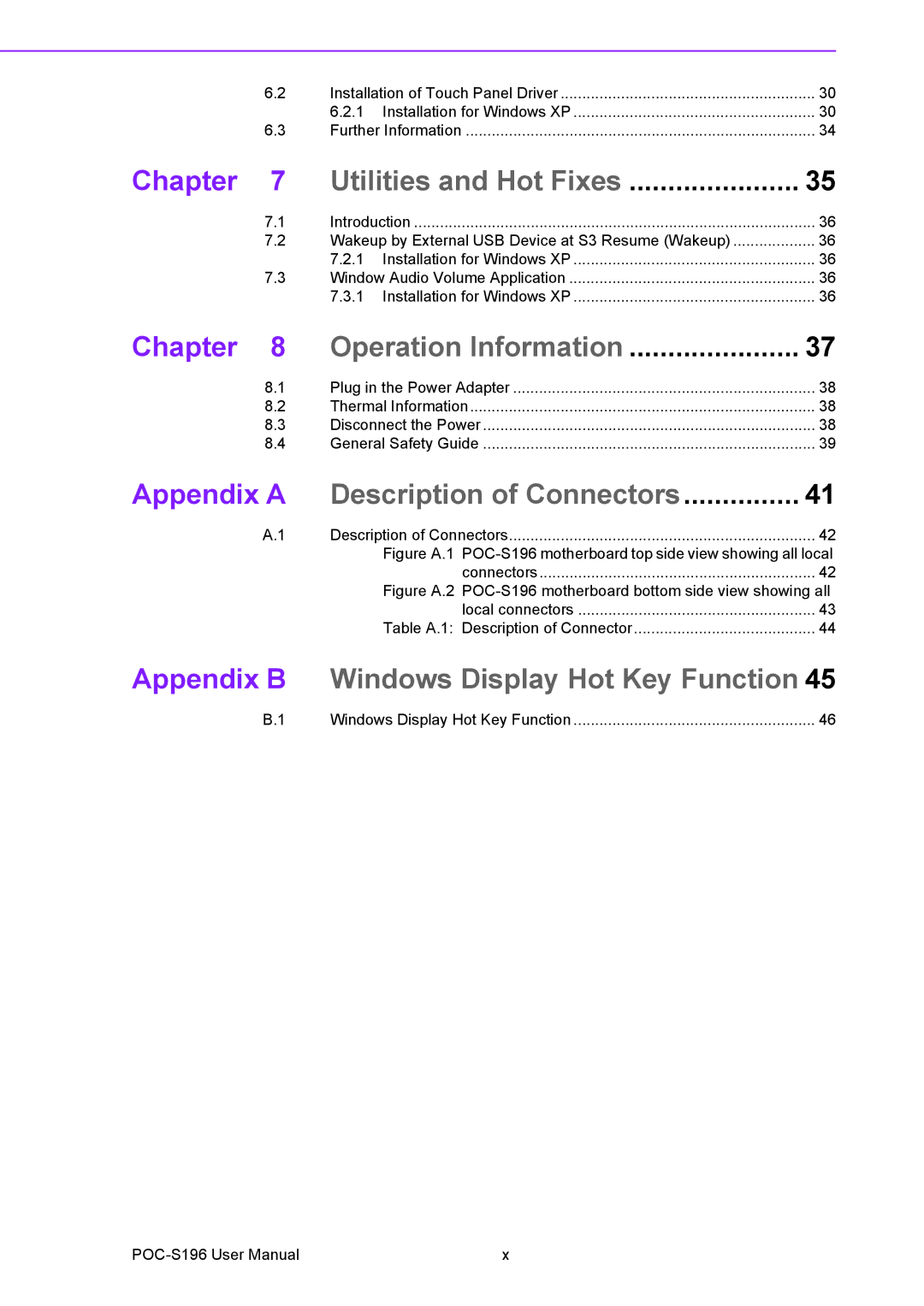 Advantech POC-S196 manual Appendix a, Utilities and Hot Fixes 