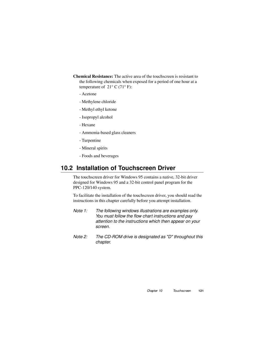 Advantech PPC-120, PPC-140 manual Installation of Touchscreen Driver 