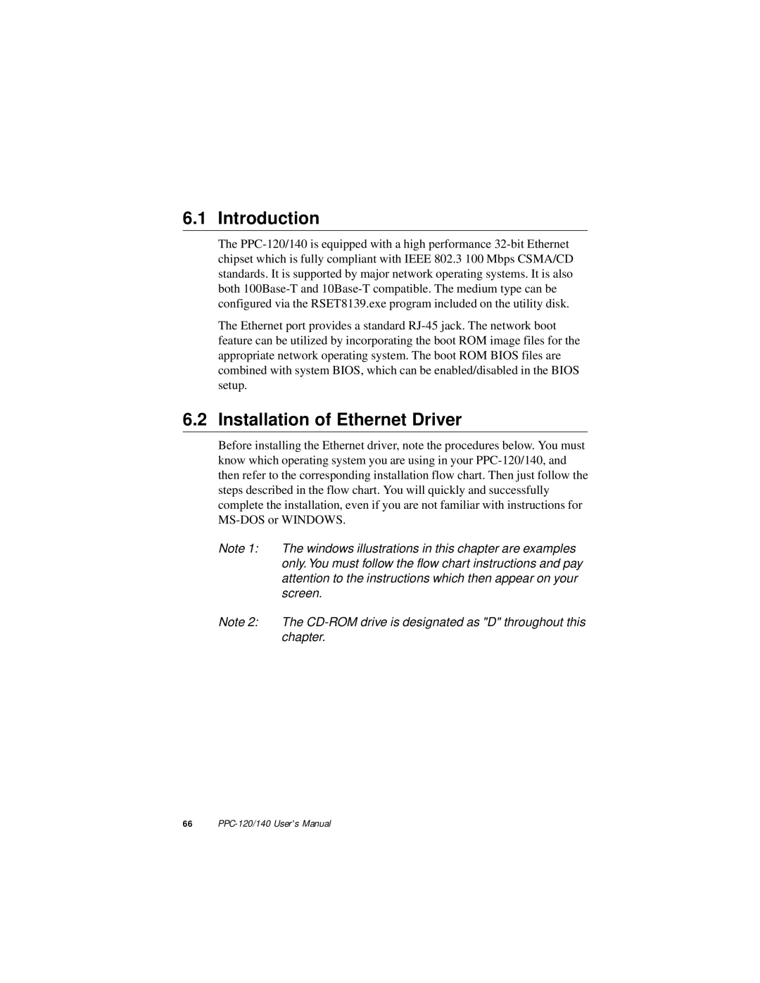 Advantech PPC-140, PPC-120 manual Introduction, Installation of Ethernet Driver 