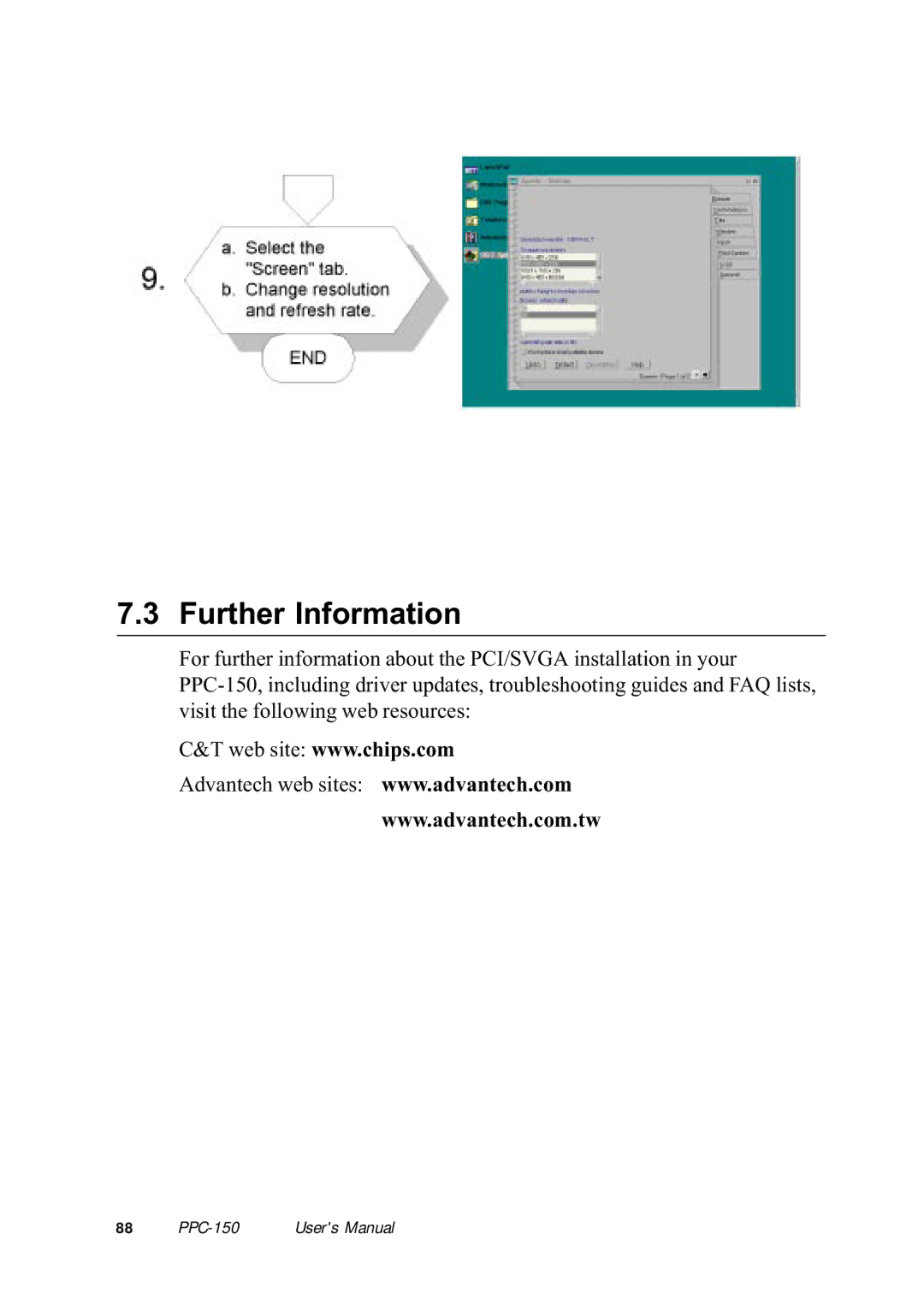 Advantech PPC-150 manual Further Information 