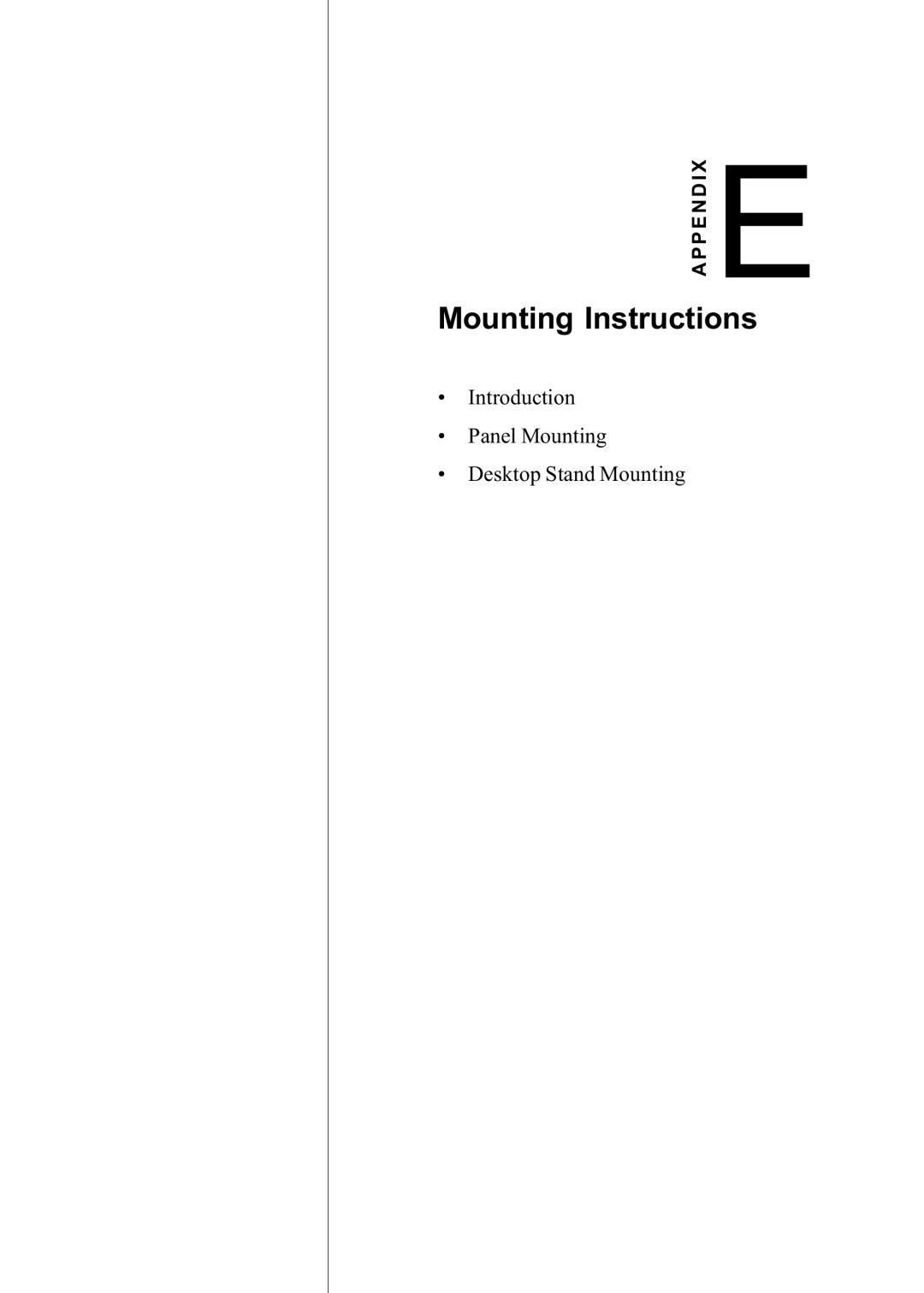 Advantech PPC-150 manual Mounting Instructions 